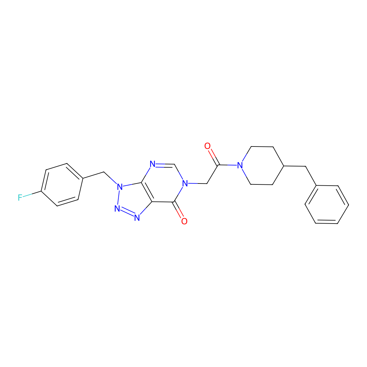 6-(2-(4-benzylpiperidin-1-yl)-2-oxoethyl)-3-(4-fluorobenzyl)-3H-[1,2,3]triazolo[4,5-d]pyrimidin-7(6H)-one molecular structure, CAS 863018-44-4