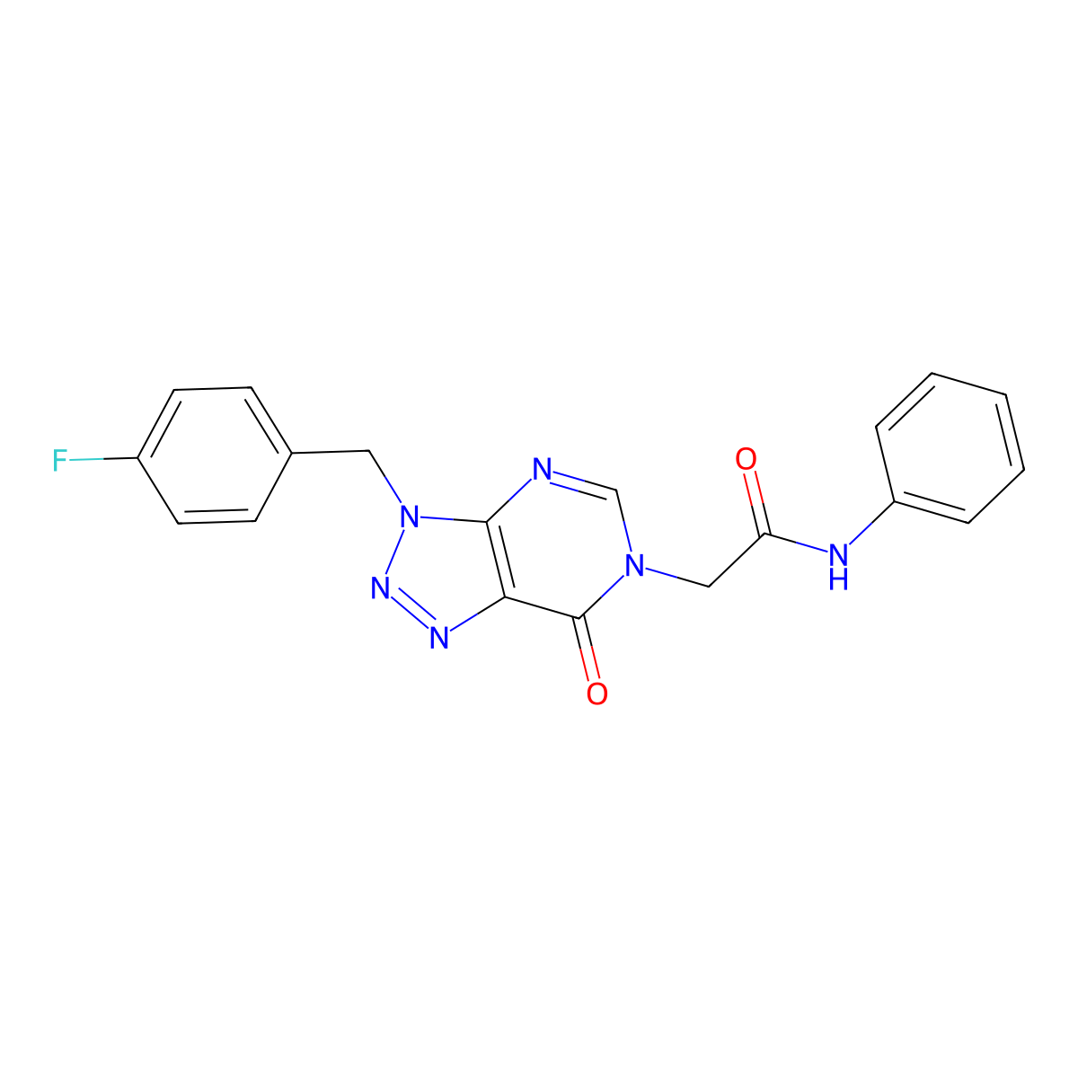2-(3-(4-fluorobenzyl)-7-oxo-3H-[1,2,3]triazolo[4,5-d]pyrimidin-6(7H)-yl)-N-phenylacetamide molecular structure, CAS 863018-45-5