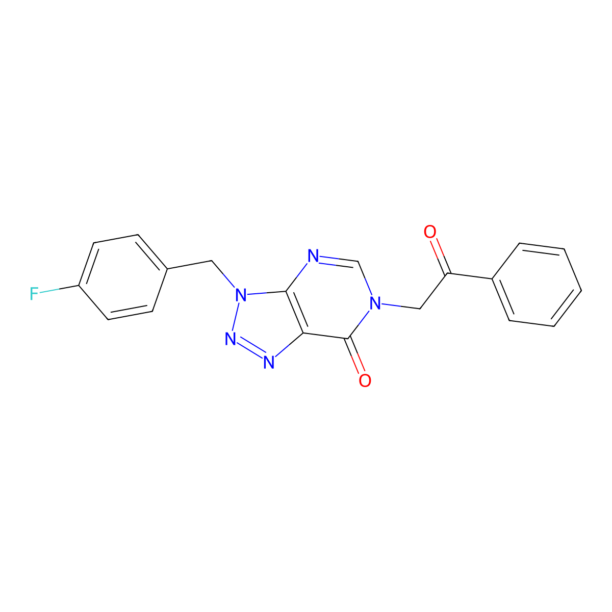 3-(4-fluorobenzyl)-6-(2-oxo-2-phenylethyl)-3H-[1,2,3]triazolo[4,5-d]pyrimidin-7(6H)-one molecular structure, CAS 863018-48-8