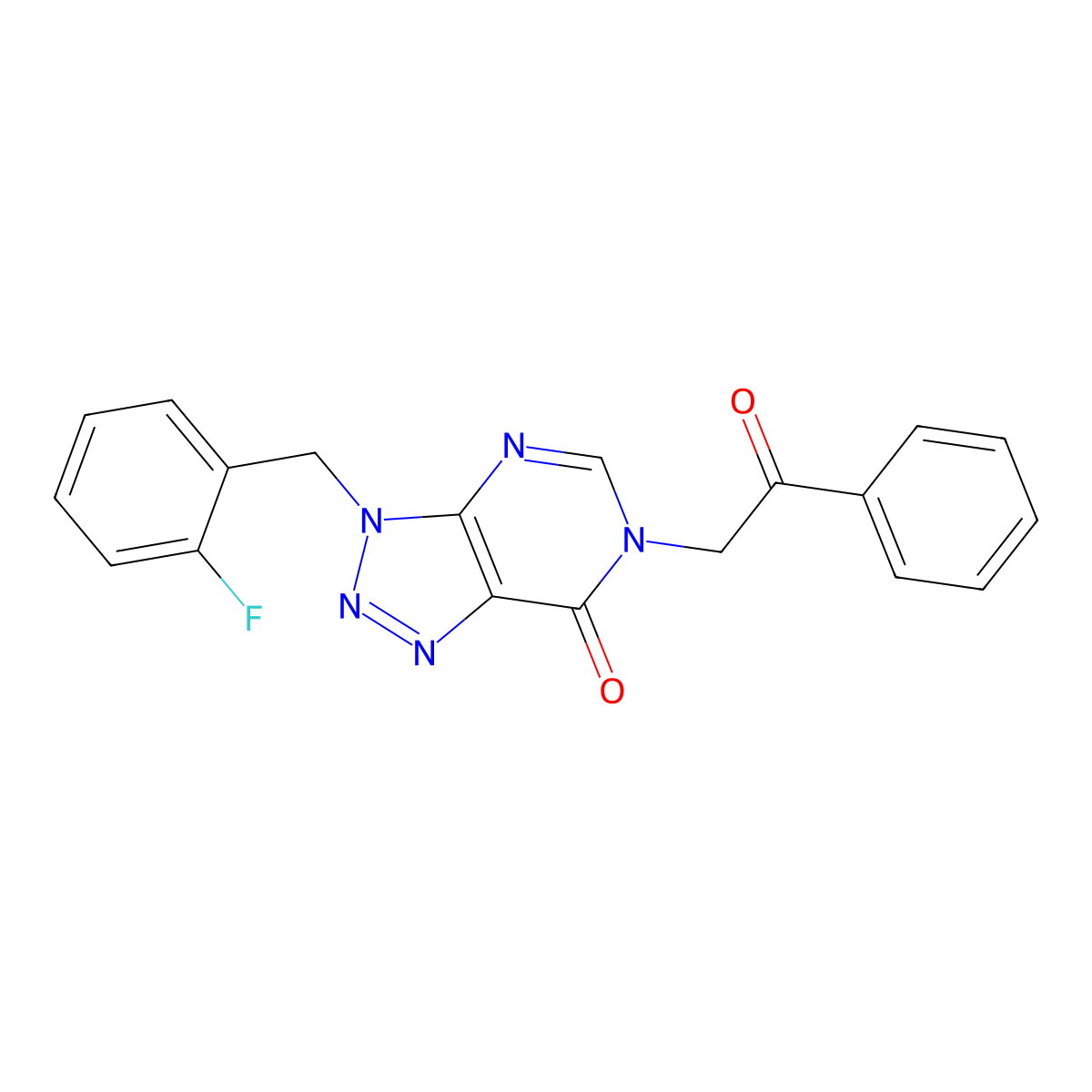 3-[(2-fluorophenyl)methyl]-6-(2-oxo-2-phenylethyl)-3H,6H,7H-[1,2,3]triazolo[4,5-d]pyrimidin-7-one molecular structure, CAS 863018-51-3