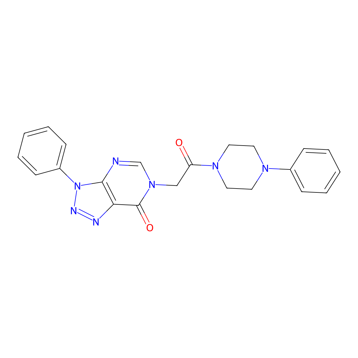 6-[2-Oxo-2-(4-phenylpiperazin-1-yl)ethyl]-3-phenyltriazolo[4,5-d]pyrimidin-7-one molecular structure, CAS 863018-58-0