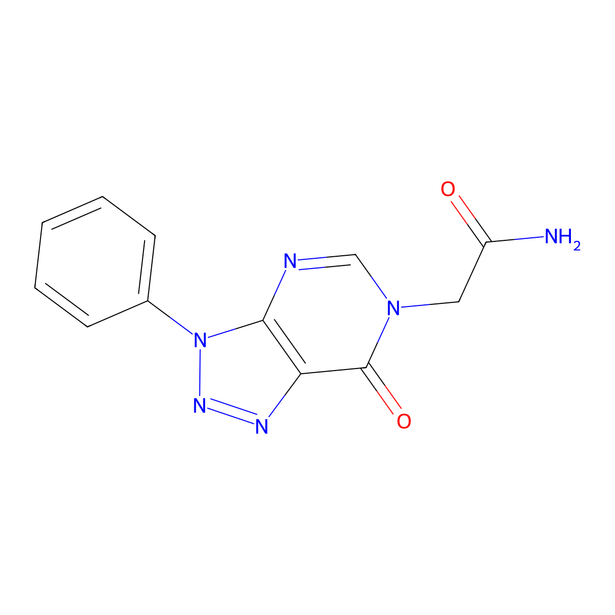 2-(7-Oxo-3-phenyltriazolo[4,5-d]pyrimidin-6-yl)acetamide molecular structure, CAS 863018-61-5