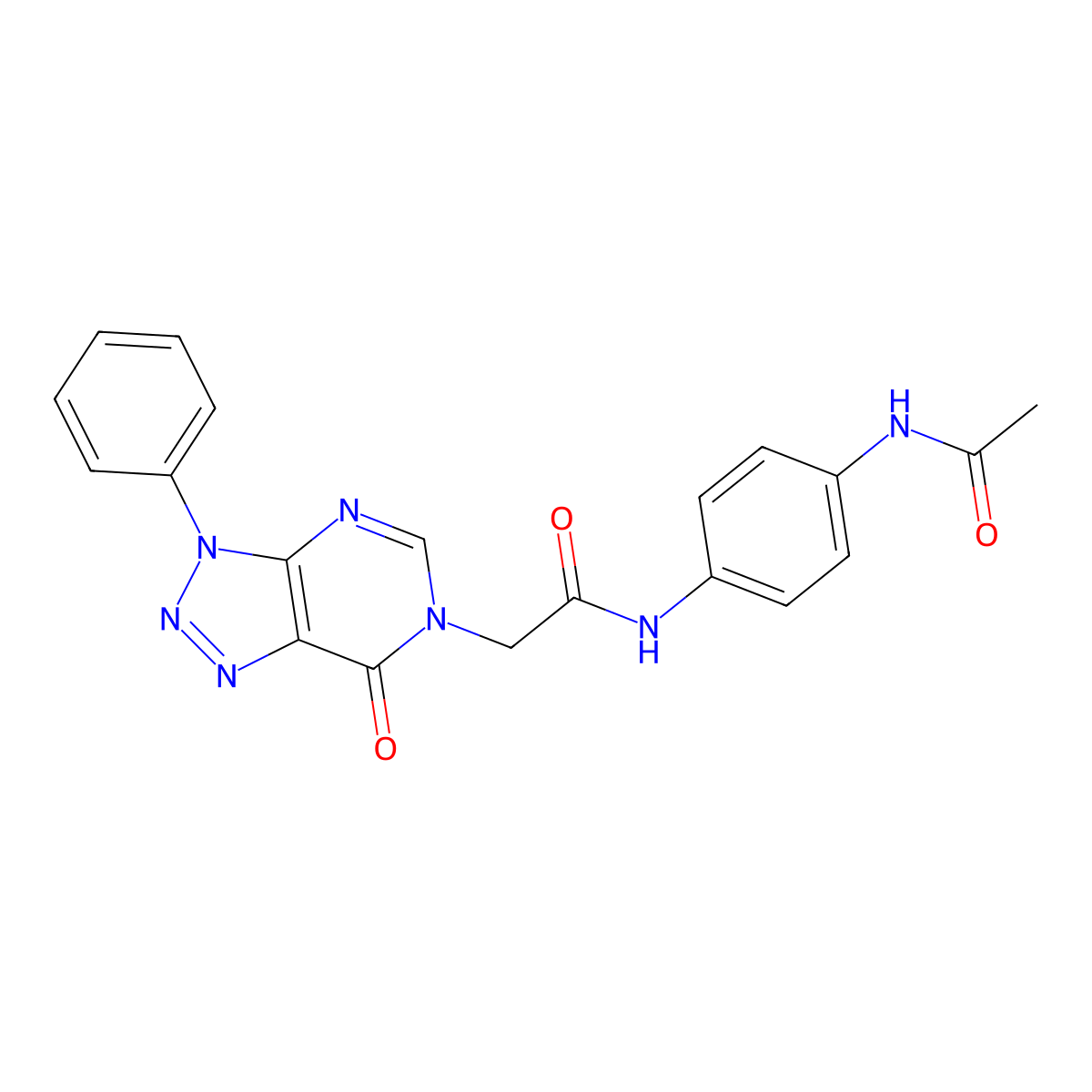 N-(4-acetamidophenyl)-2-(7-oxo-3-phenyl-3H-[1,2,3]triazolo[4,5-d]pyrimidin-6(7H)-yl)acetamide molecular structure, CAS 863018-65-9