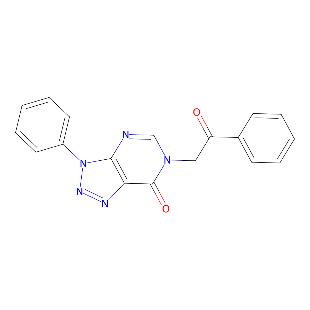 6-(2-oxo-2-phenylethyl)-3-phenyl-3H-[1,2,3]triazolo[4,5-d]pyrimidin-7(6H)-one molecular structure, CAS 863018-71-7