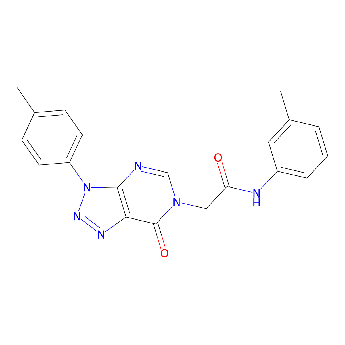 2-(7-oxo-3-(p-tolyl)-3H-[1,2,3]triazolo[4,5-d]pyrimidin-6(7H)-yl)-N-(m-tolyl)acetamide molecular structure, CAS 863018-85-3