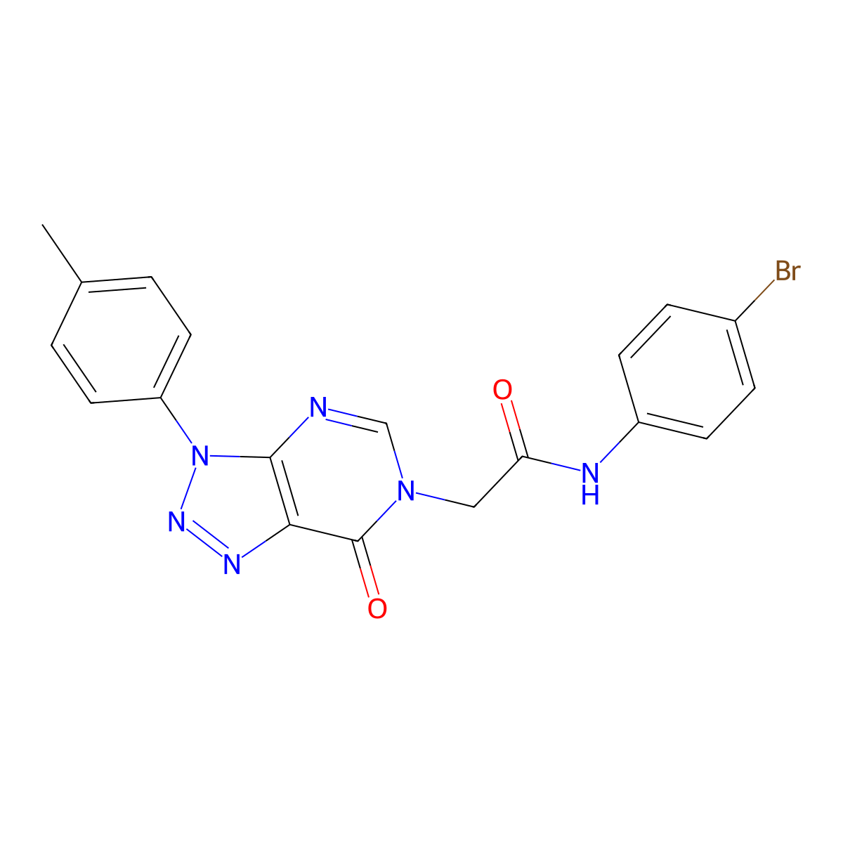 N-(4-bromophenyl)-2-[3-(4-methylphenyl)-7-oxo-3H,6H,7H-[1,2,3]triazolo[4,5-d]pyrimidin-6-yl]acetamide molecular structure, CAS 863018-95-5