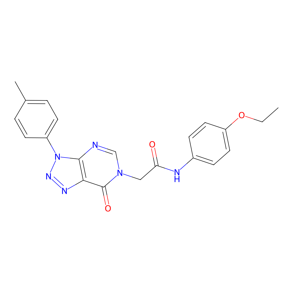 N-(4-ethoxyphenyl)-2-(7-oxo-3-(p-tolyl)-3H-[1,2,3]triazolo[4,5-d]pyrimidin-6(7H)-yl)acetamide molecular structure, CAS 863019-02-7
