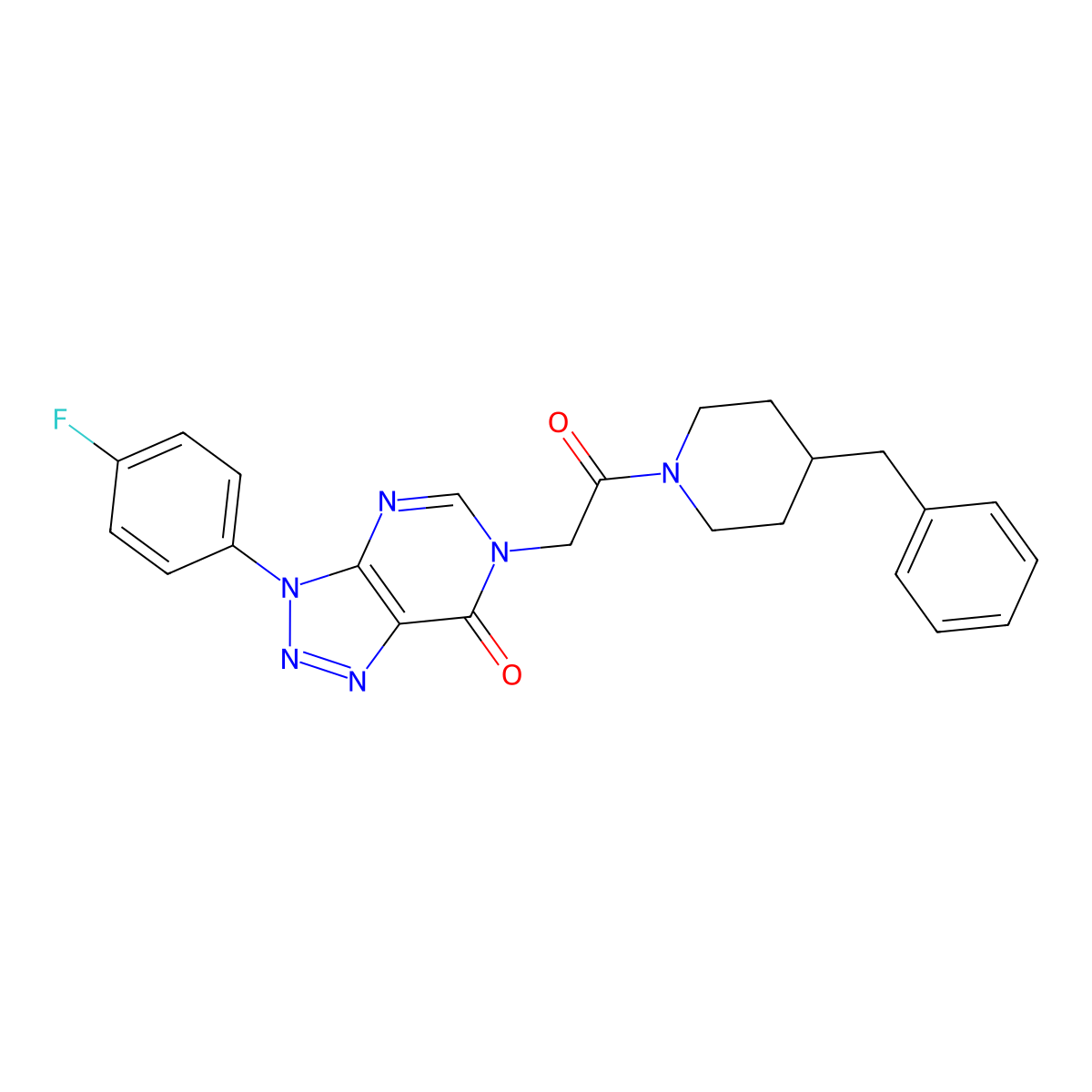 6-(2-(4-benzylpiperidin-1-yl)-2-oxoethyl)-3-(4-fluorophenyl)-3H-[1,2,3]triazolo[4,5-d]pyrimidin-7(6H)-one molecular structure, CAS 863019-51-6
