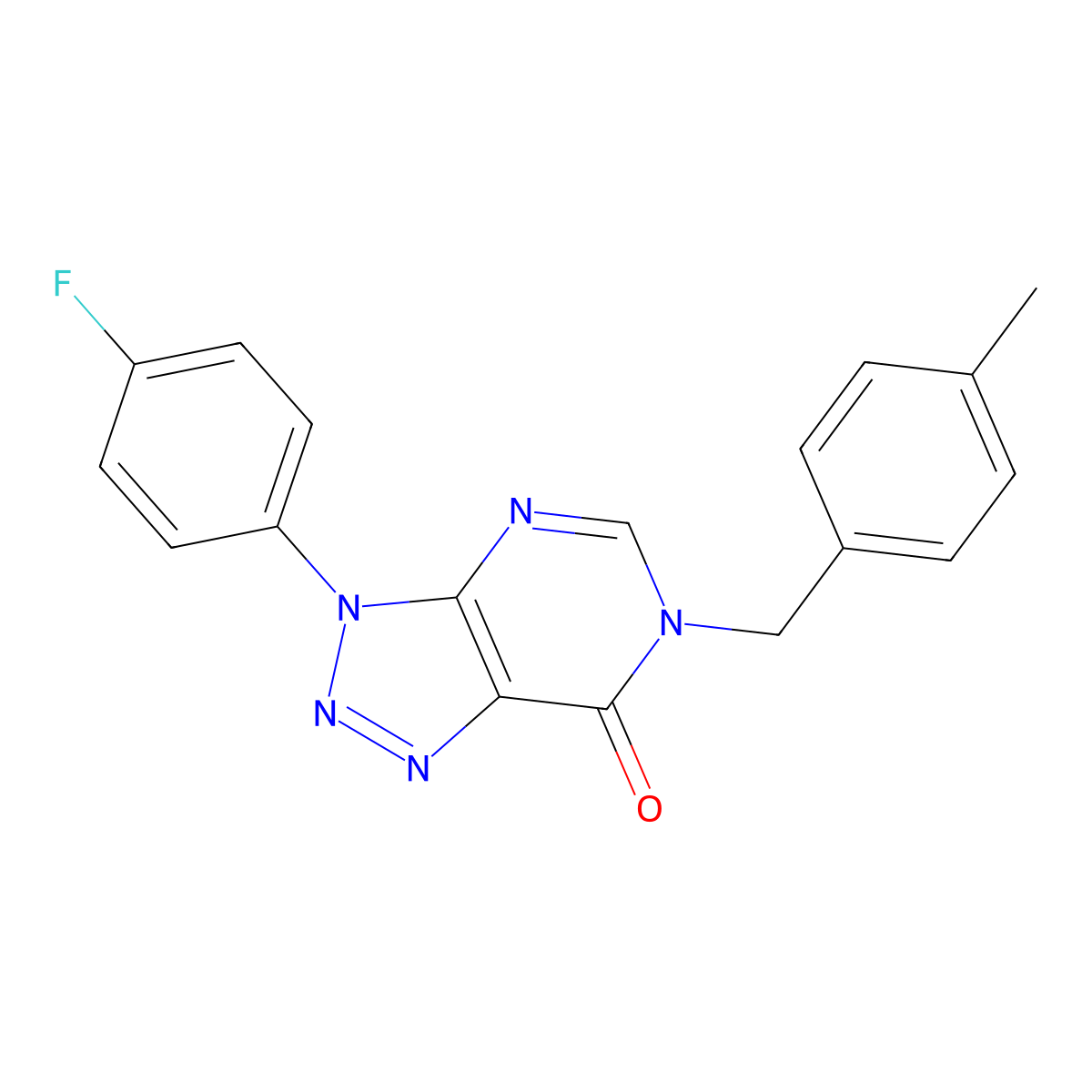 3-(4-fluorophenyl)-6-(4-methylbenzyl)-3H-[1,2,3]triazolo[4,5-d]pyrimidin-7(6H)-one molecular structure, CAS 863019-53-8