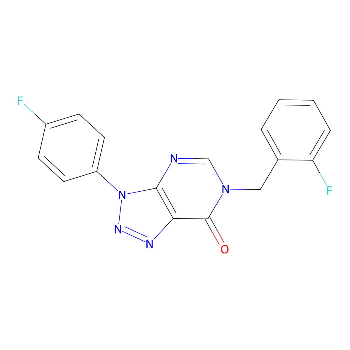6-(2-fluorobenzyl)-3-(4-fluorophenyl)-3H-[1,2,3]triazolo[4,5-d]pyrimidin-7(6H)-one molecular structure, CAS 863019-55-0
