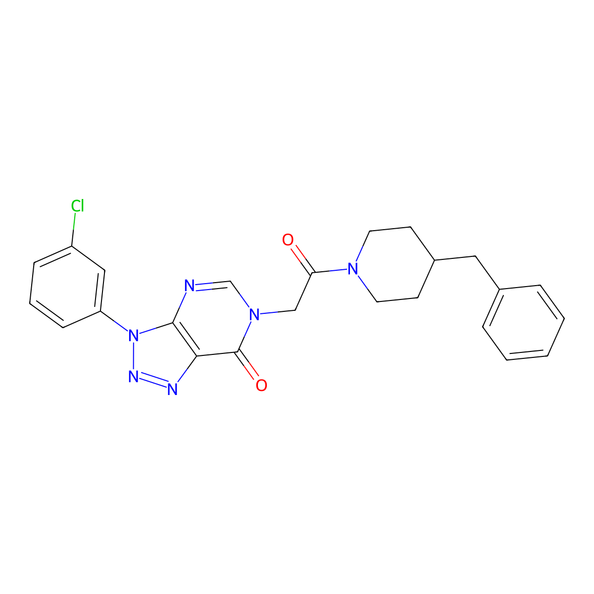 6-(2-(4-benzylpiperidin-1-yl)-2-oxoethyl)-3-(3-chlorophenyl)-3H-[1,2,3]triazolo[4,5-d]pyrimidin-7(6H)-one molecular structure, CAS 863019-65-2