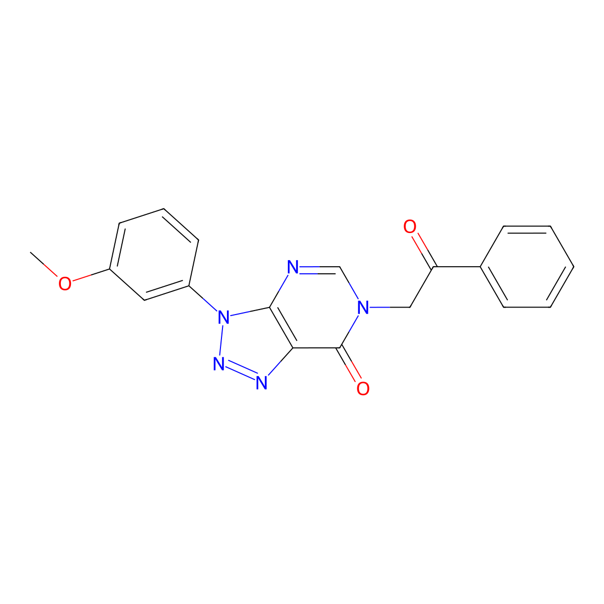 3-(3-Methoxyphenyl)-6-phenacyltriazolo[4,5-d]pyrimidin-7-one molecular structure, CAS 863019-84-5
