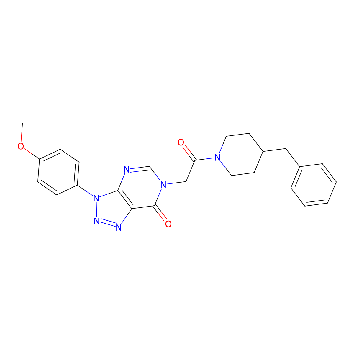 6-(2-(4-benzylpiperidin-1-yl)-2-oxoethyl)-3-(4-methoxyphenyl)-3H-[1,2,3]triazolo[4,5-d]pyrimidin-7(6H)-one molecular structure, CAS 863019-86-7