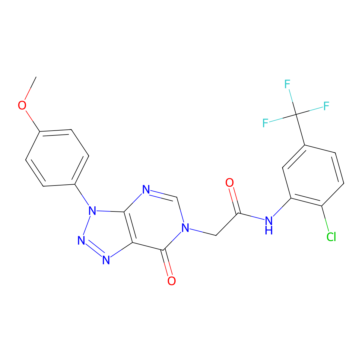 N-(2-chloro-5-(trifluoromethyl)phenyl)-2-(3-(4-methoxyphenyl)-7-oxo-3H-[1,2,3]triazolo[4,5-d]pyrimidin-6(7H)-yl)acetamide molecular structure, CAS 863019-88-9