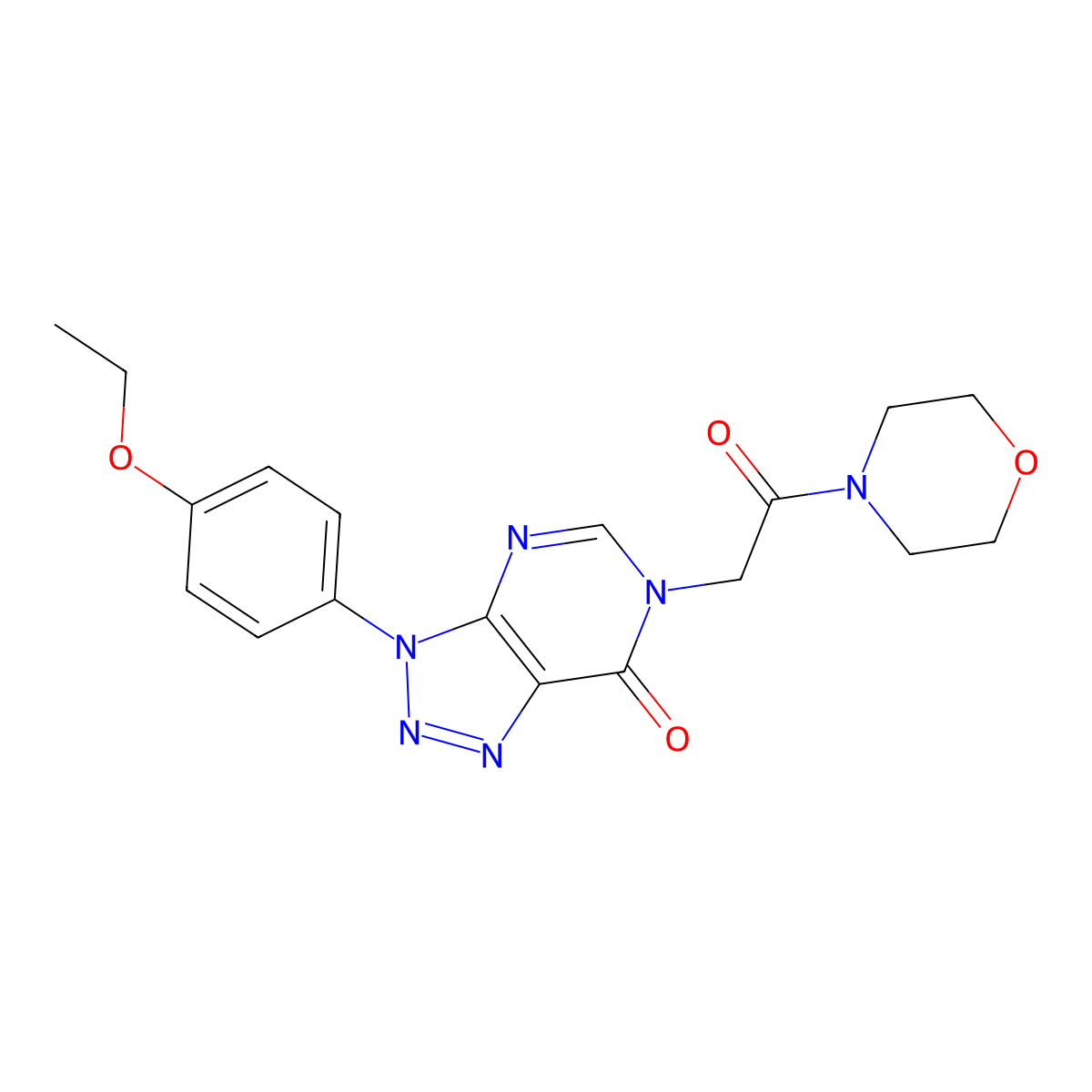 3-(4-ethoxyphenyl)-6-(2-morpholino-2-oxoethyl)-3H-[1,2,3]triazolo[4,5-d]pyrimidin-7(6H)-one molecular structure, CAS 863019-90-3