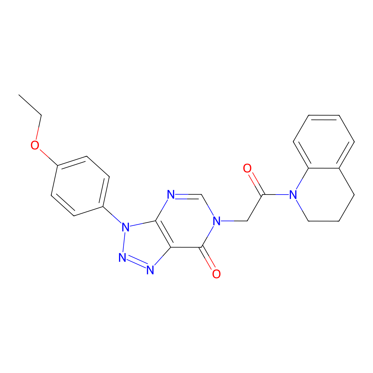 6-[2-(3,4-dihydro-2H-quinolin-1-yl)-2-oxoethyl]-3-(4-ethoxyphenyl)-7-triazolo[4,5-d]pyrimidinone molecular structure, CAS 863019-94-7