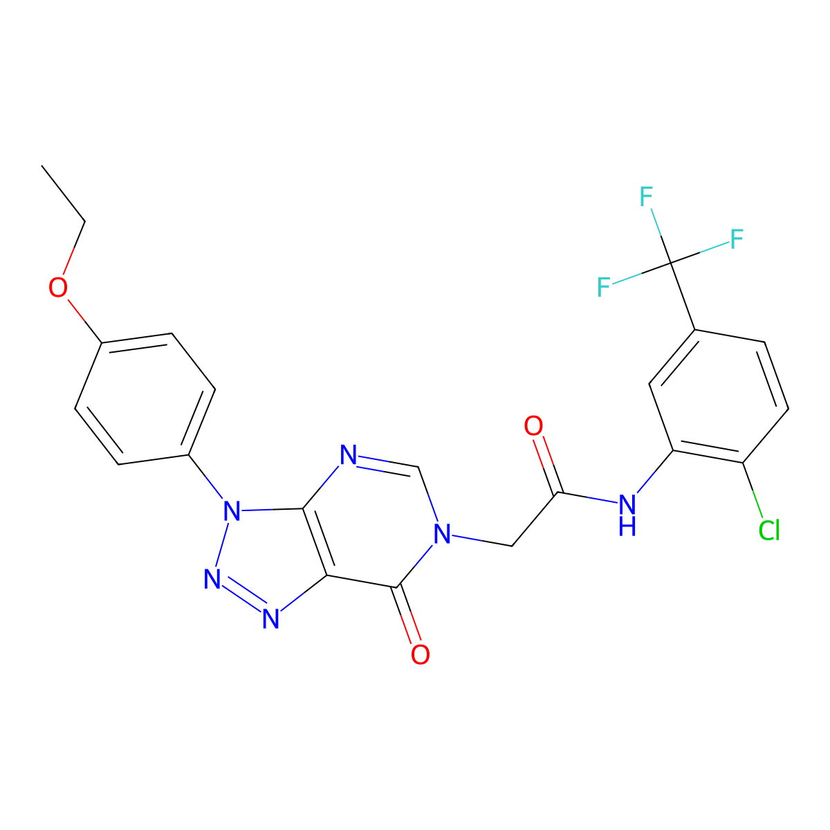 N-(2-chloro-5-(trifluoromethyl)phenyl)-2-(3-(4-ethoxyphenyl)-7-oxo-3H-[1,2,3]triazolo[4,5-d]pyrimidin-6(7H)-yl)acetamide molecular structure, CAS 863019-95-8