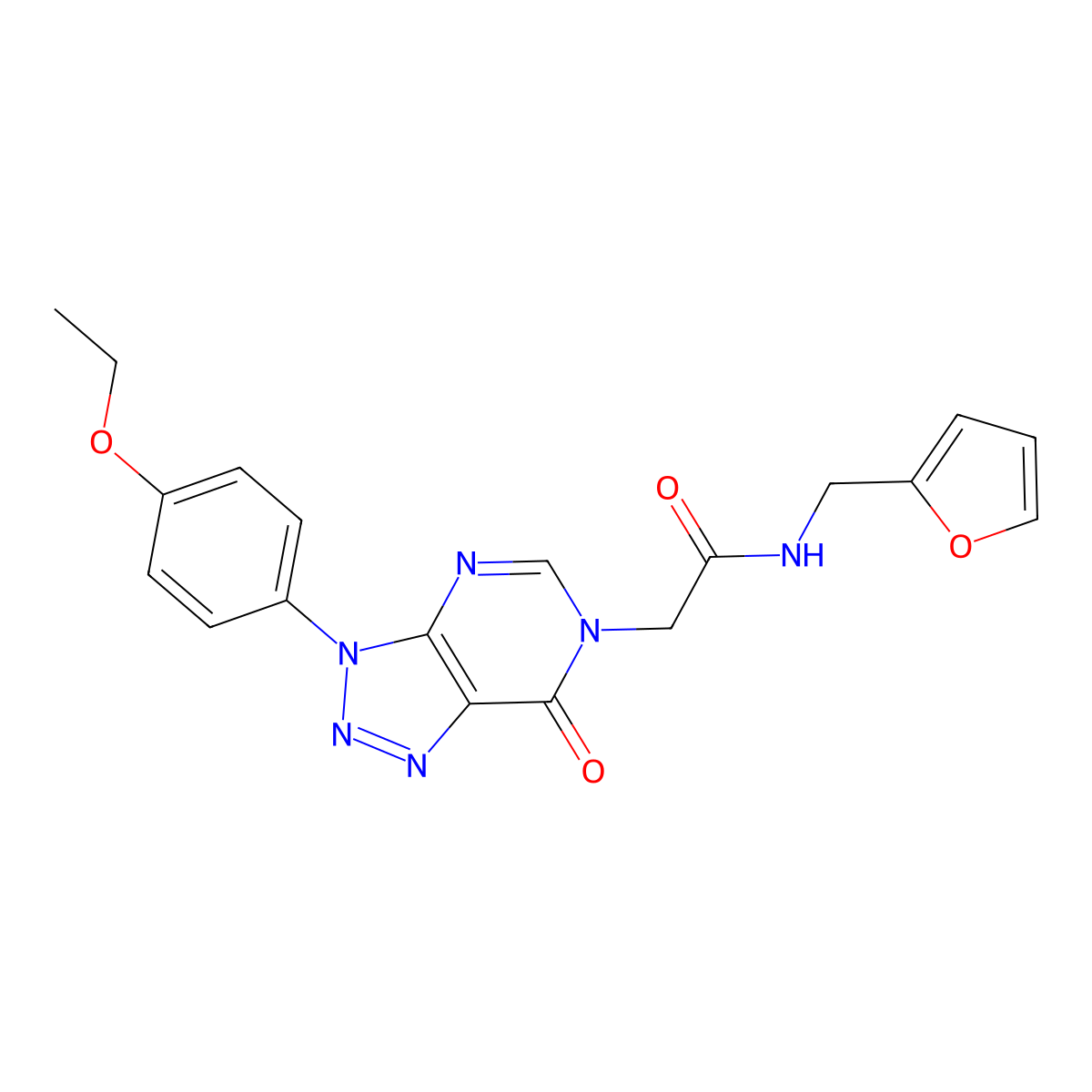 2-[3-(4-ethoxyphenyl)-7-oxotriazolo[4,5-d]pyrimidin-6-yl]-N-(furan-2-ylmethyl)acetamide molecular structure, CAS 863019-97-0