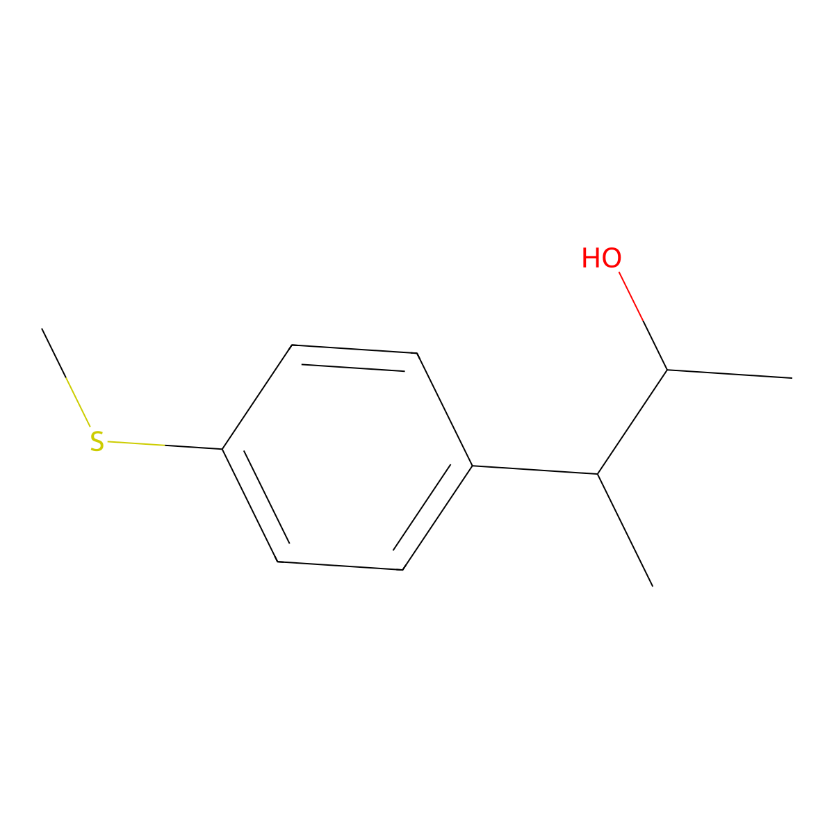 3-[4-(Methylsulfanyl)phenyl]butan-2-ol molecular structure, CAS 86302-56-9