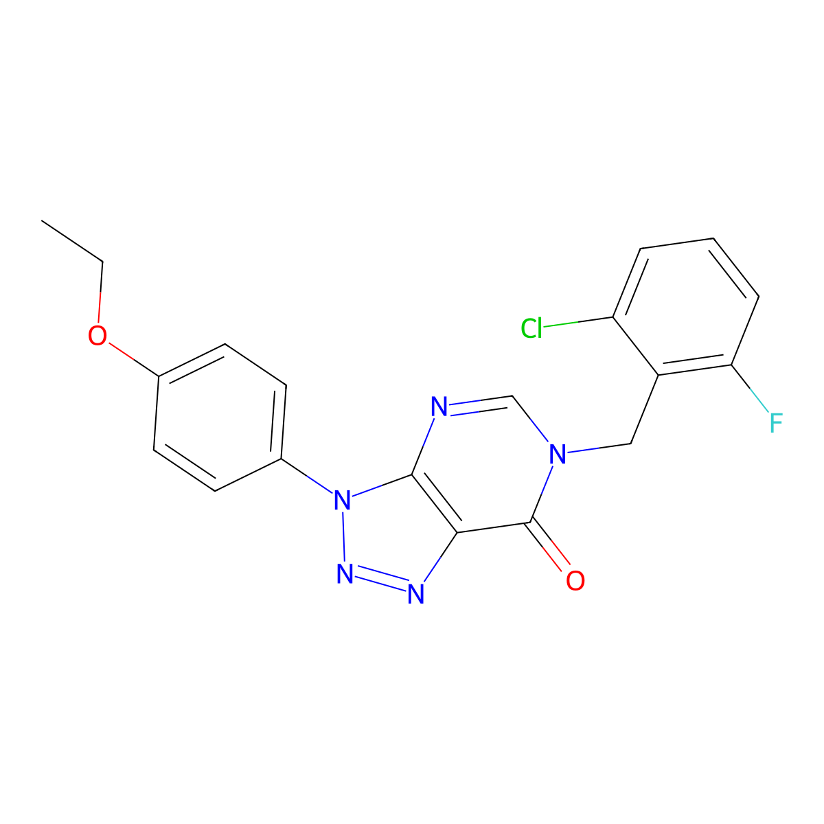 6-(2-chloro-6-fluorobenzyl)-3-(4-ethoxyphenyl)-3H-[1,2,3]triazolo[4,5-d]pyrimidin-7(6H)-one molecular structure, CAS 863020-00-2