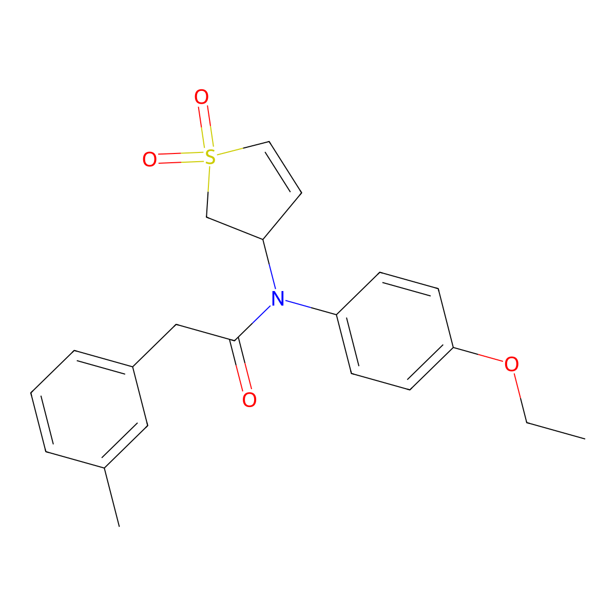 N-(1,1-dioxido-2,3-dihydrothiophen-3-yl)-N-(4-ethoxyphenyl)-2-(m-tolyl)acetamide molecular structure, CAS 863020-77-3