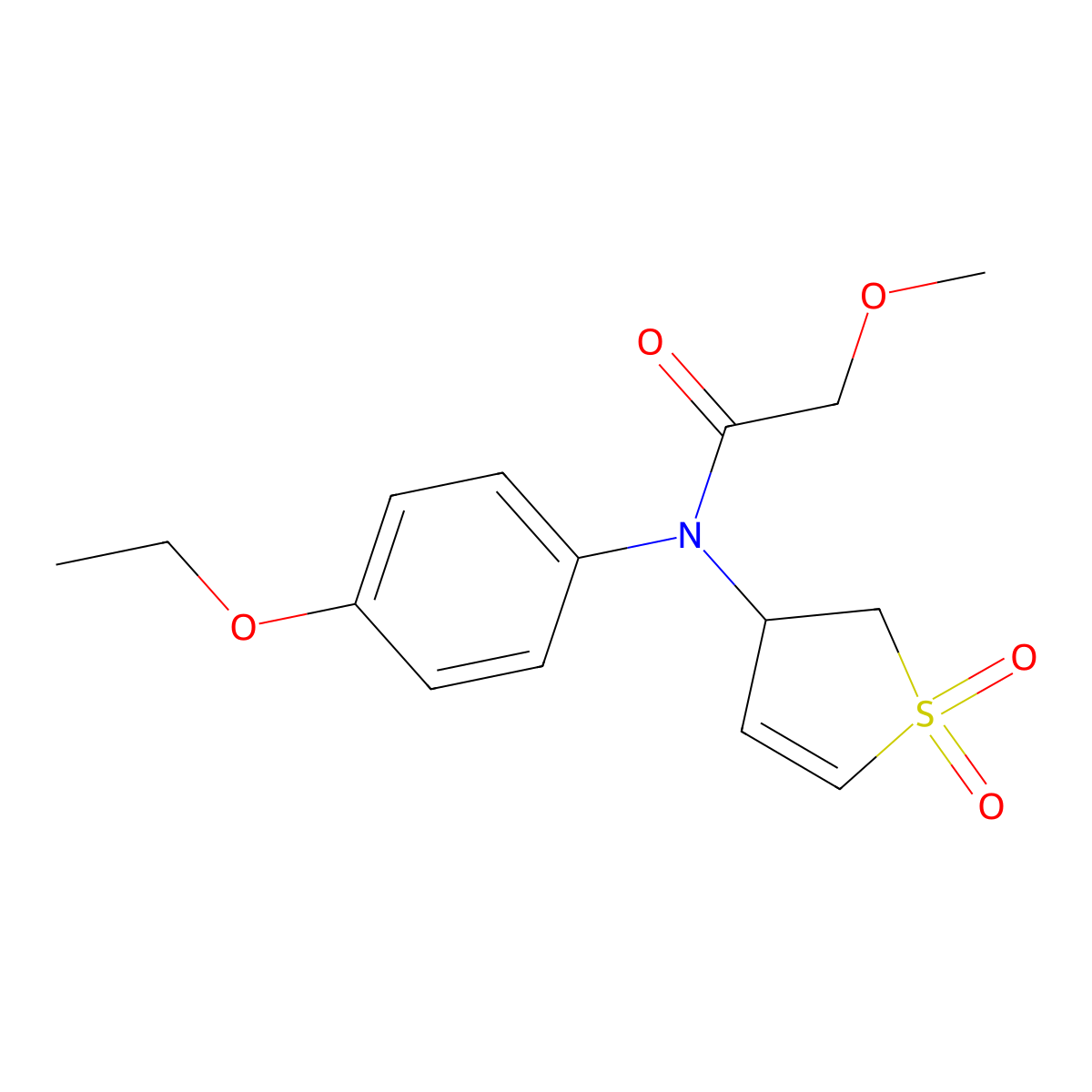 N-(1,1-dioxido-2,3-dihydrothiophen-3-yl)-N-(4-ethoxyphenyl)-2-methoxyacetamide molecular structure, CAS 863020-79-5