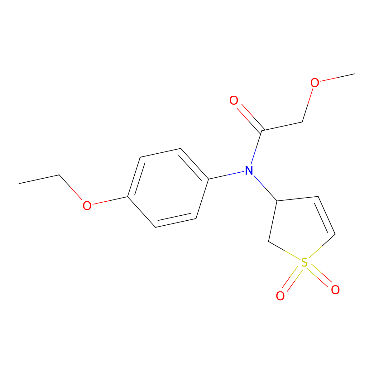 N-(1,1-dioxido-2,3-dihydrothiophen-3-yl)-N-(4-ethoxyphenyl)-2-methoxyacetamide molecular structure, CAS 863020-79-5