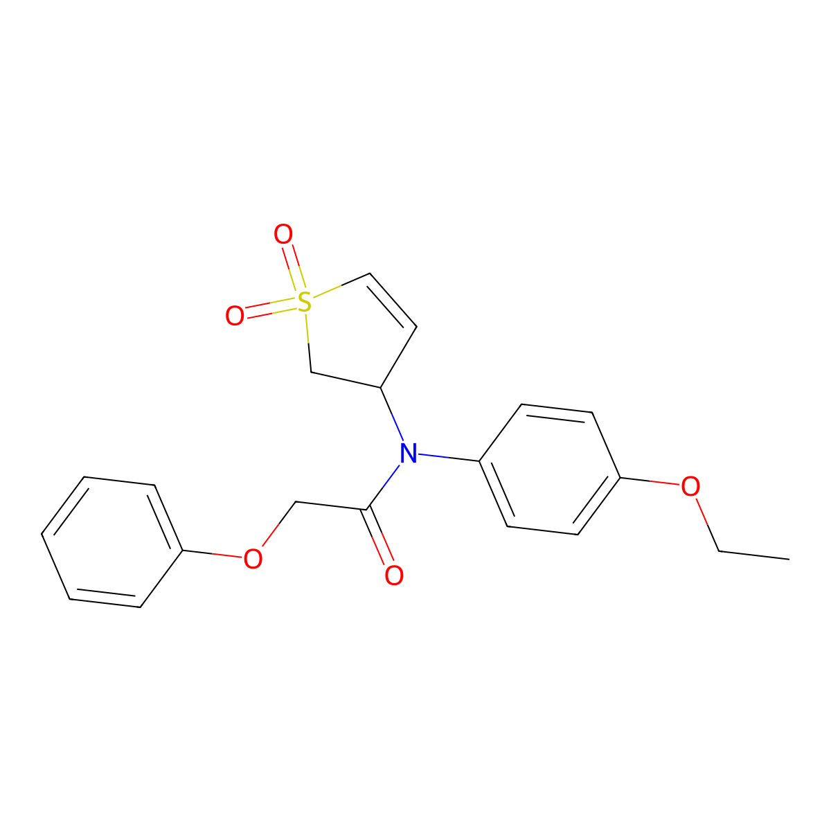 N-(1,1-dioxo-2,3-dihydro-1lambda6-thiophen-3-yl)-N-(4-ethoxyphenyl)-2-phenoxyacetamide molecular structure, CAS 863020-87-5