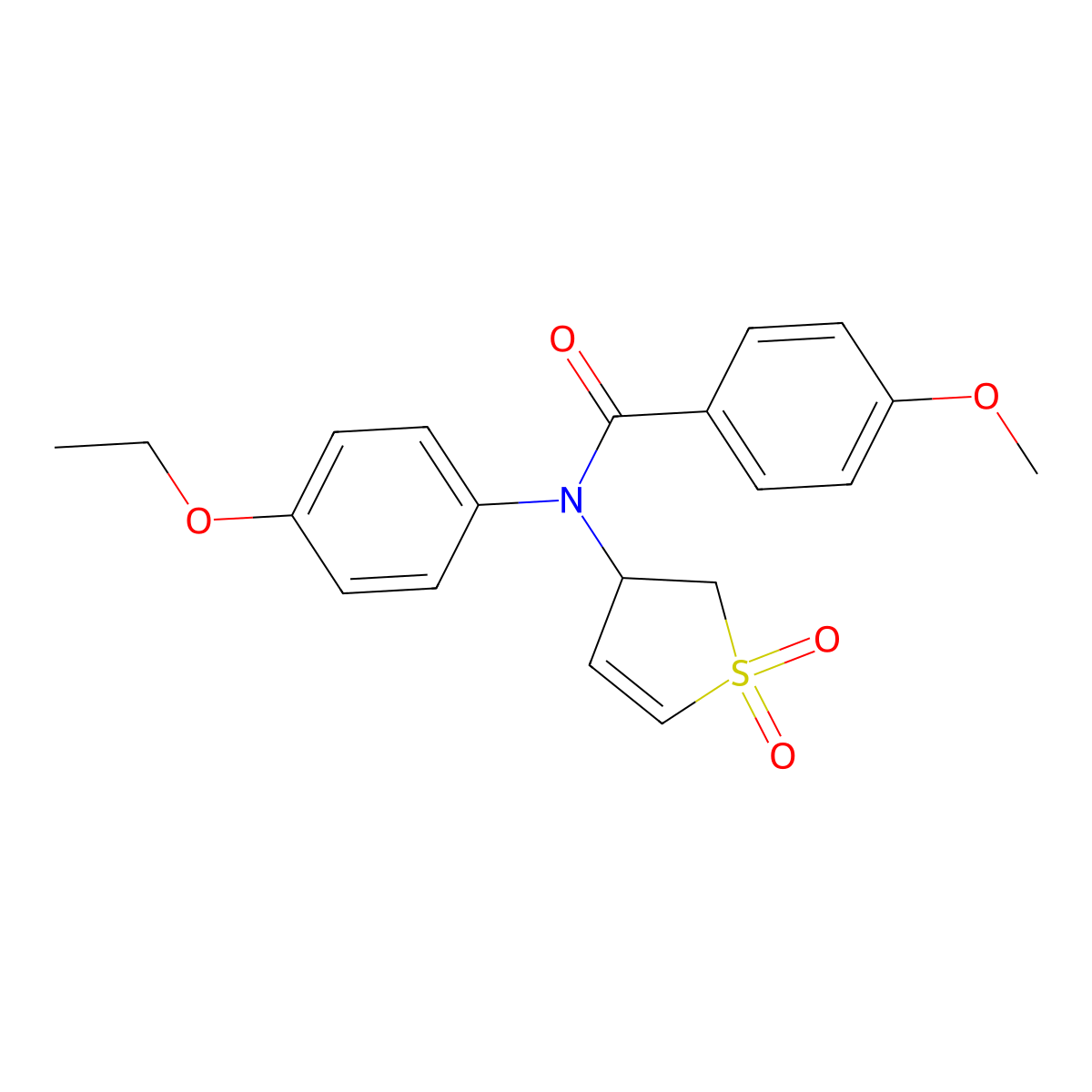N-(1,1-dioxido-2,3-dihydrothien-3-yl)-N-(4-ethoxyphenyl)-4-methoxybenzamide molecular structure, CAS 863020-98-8