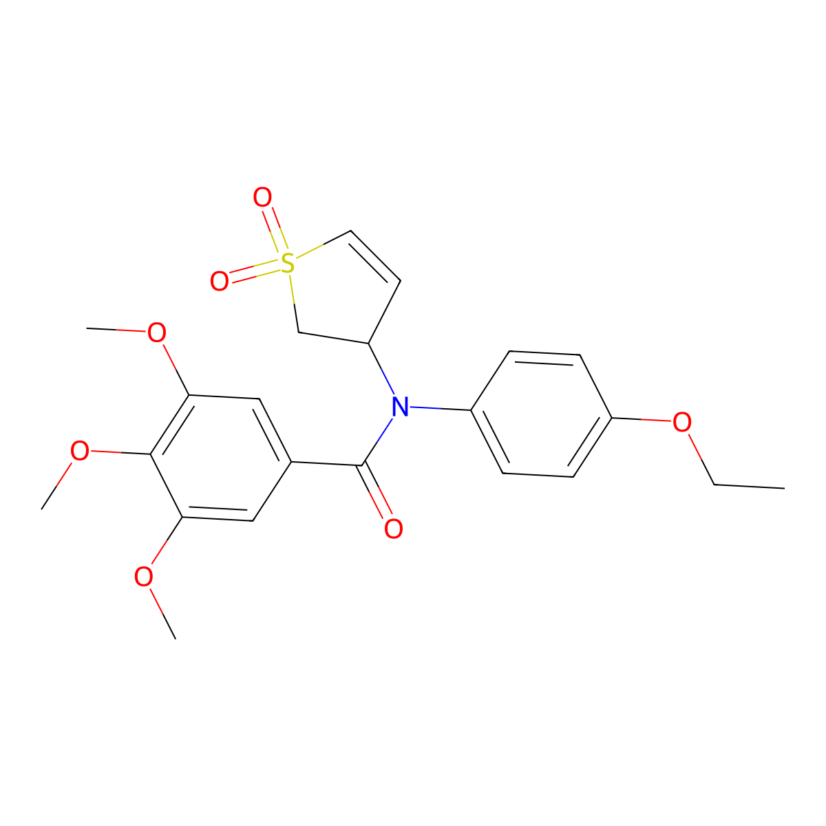 N-(1,1-dioxido-2,3-dihydrothiophen-3-yl)-N-(4-ethoxyphenyl)-3,4,5-trimethoxybenzamide molecular structure, CAS 863021-02-7