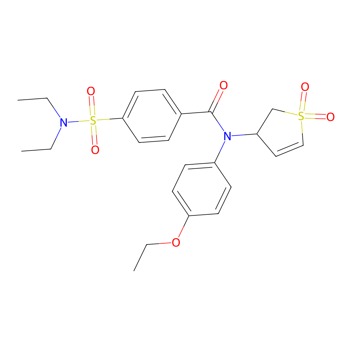 4-(N,N-diethylsulfamoyl)-N-(1,1-dioxido-2,3-dihydrothiophen-3-yl)-N-(4-ethoxyphenyl)benzamide molecular structure, CAS 863021-03-8