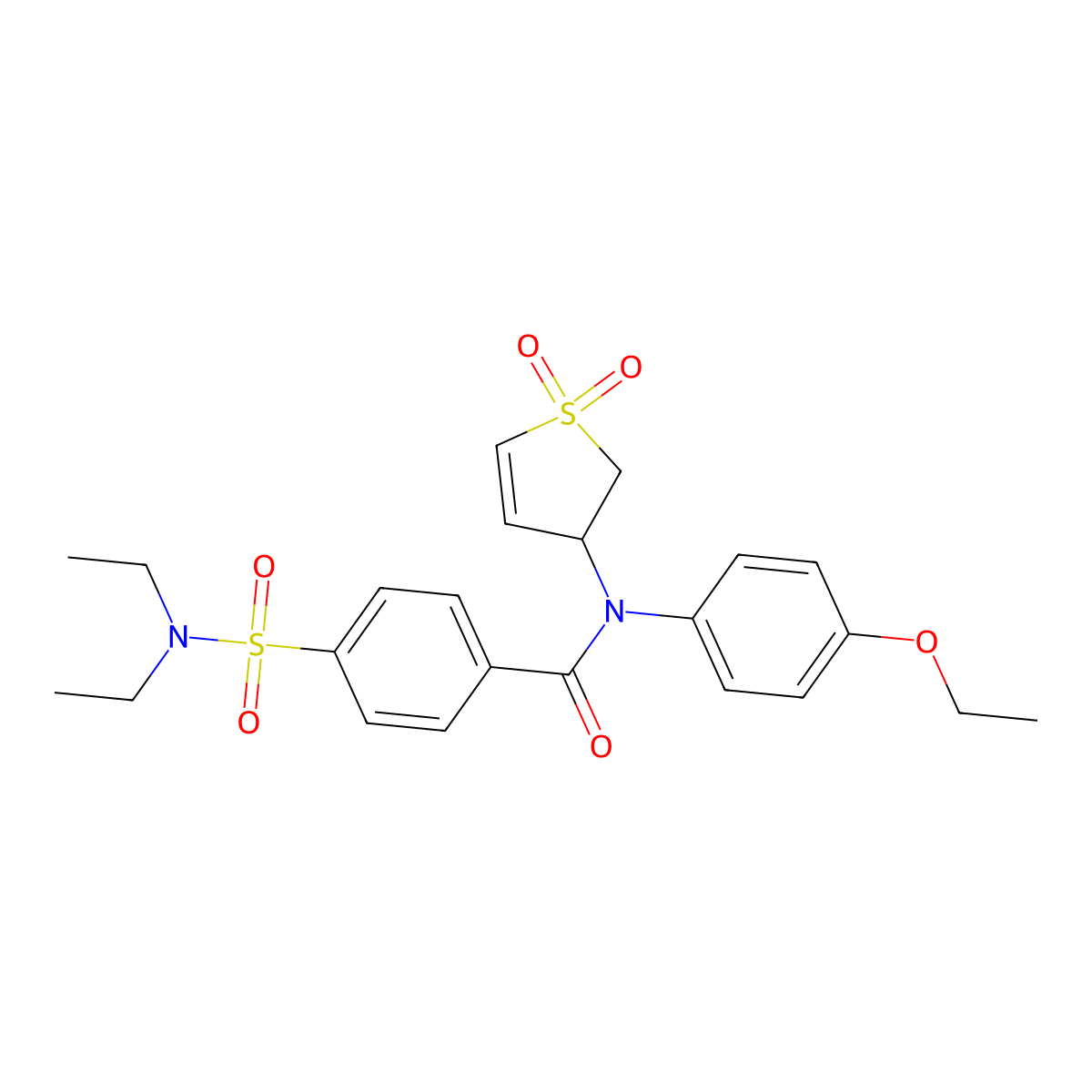 4-(N,N-diethylsulfamoyl)-N-(1,1-dioxido-2,3-dihydrothiophen-3-yl)-N-(4-ethoxyphenyl)benzamide molecular structure, CAS 863021-03-8