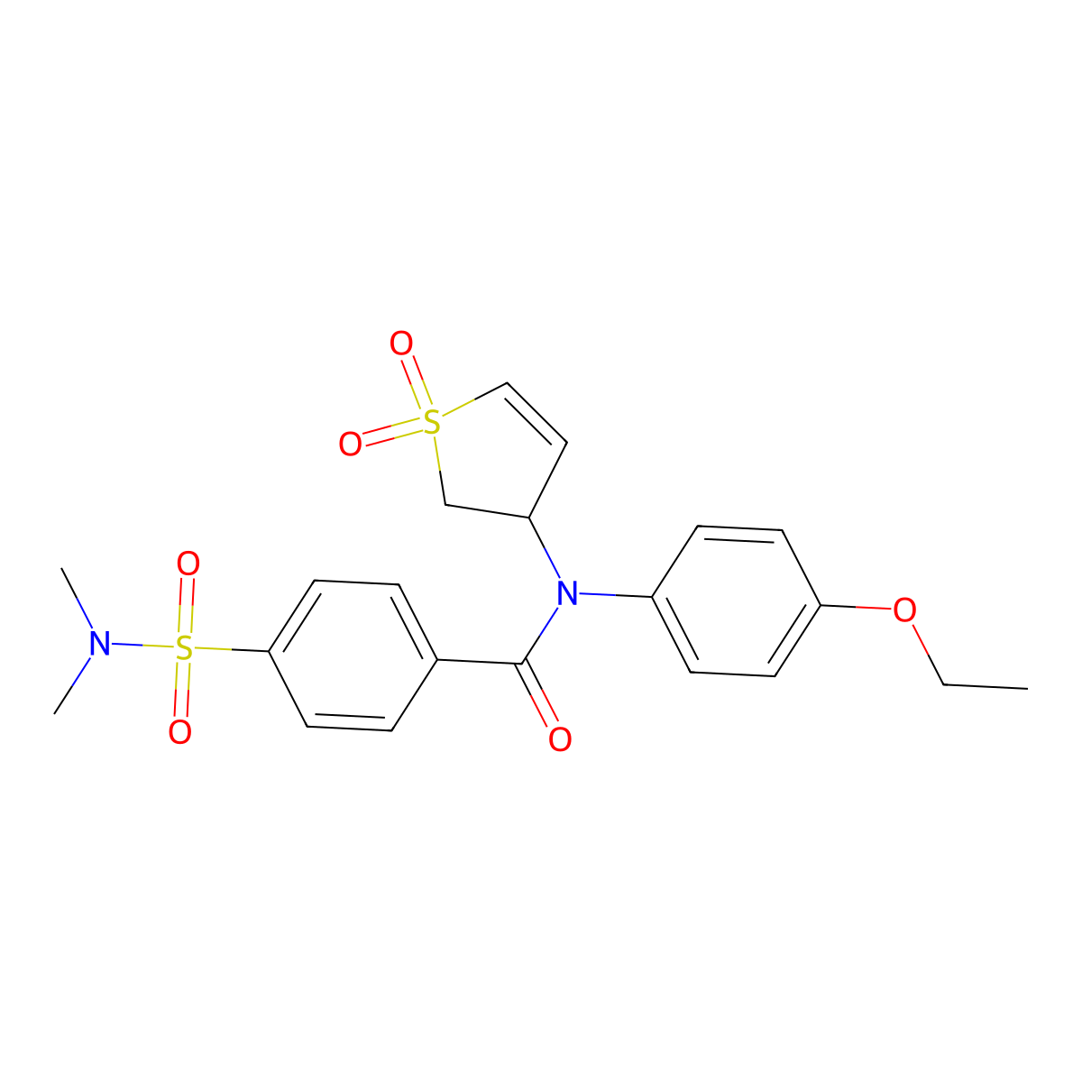 4-(N,N-dimethylsulfamoyl)-N-(1,1-dioxido-2,3-dihydrothiophen-3-yl)-N-(4-ethoxyphenyl)benzamide molecular structure, CAS 863021-04-9