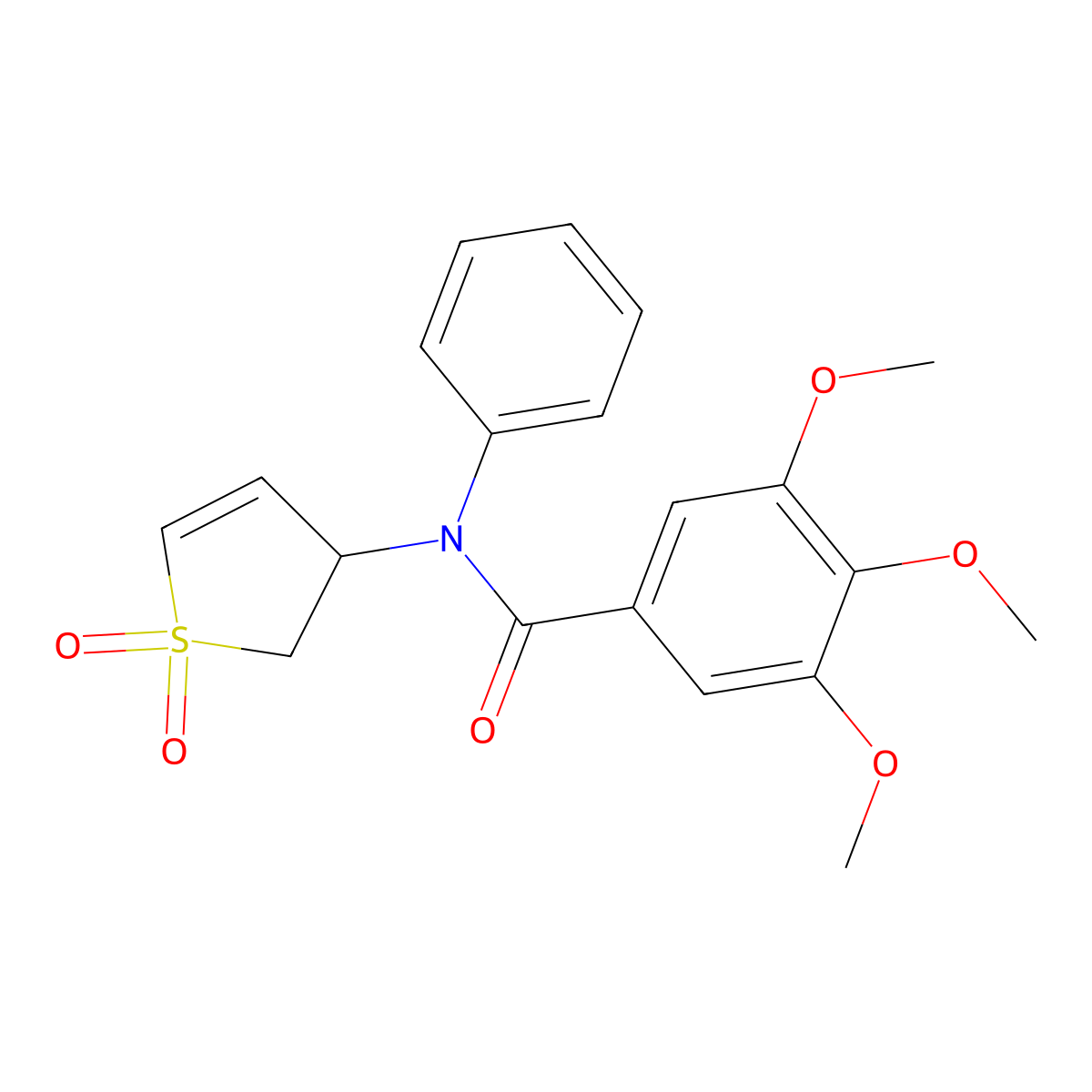 N-(1,1-dioxido-2,3-dihydrothiophen-3-yl)-3,4,5-trimethoxy-N-phenylbenzamide molecular structure, CAS 863021-34-5
