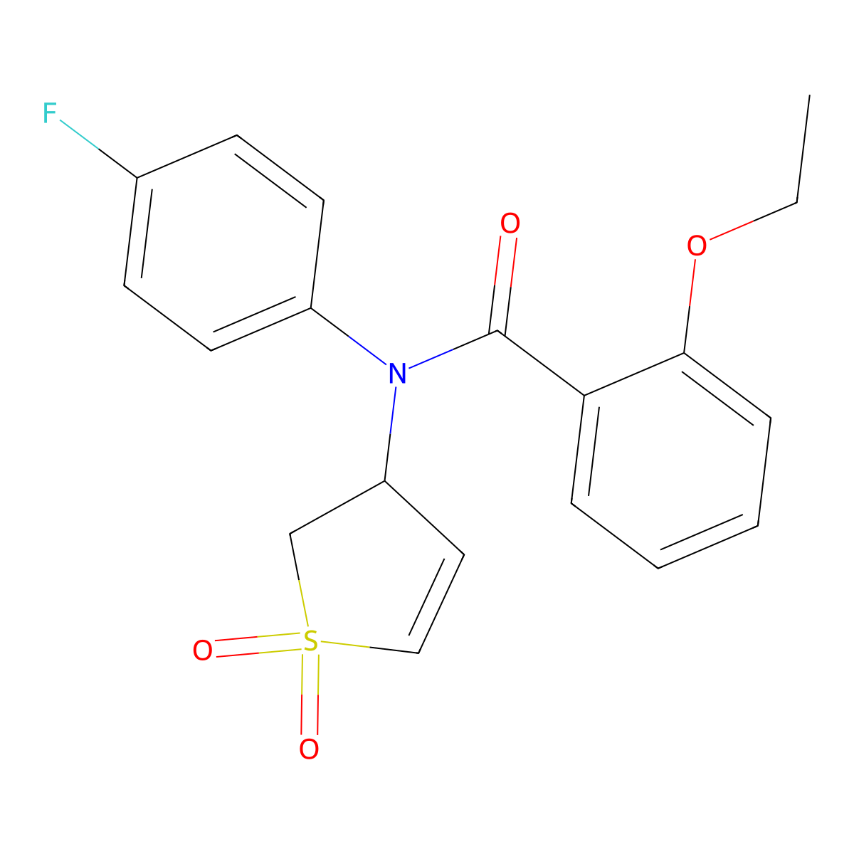 N-(1,1-dioxido-2,3-dihydrothiophen-3-yl)-2-ethoxy-N-(4-fluorophenyl)benzamide molecular structure, CAS 863022-41-7