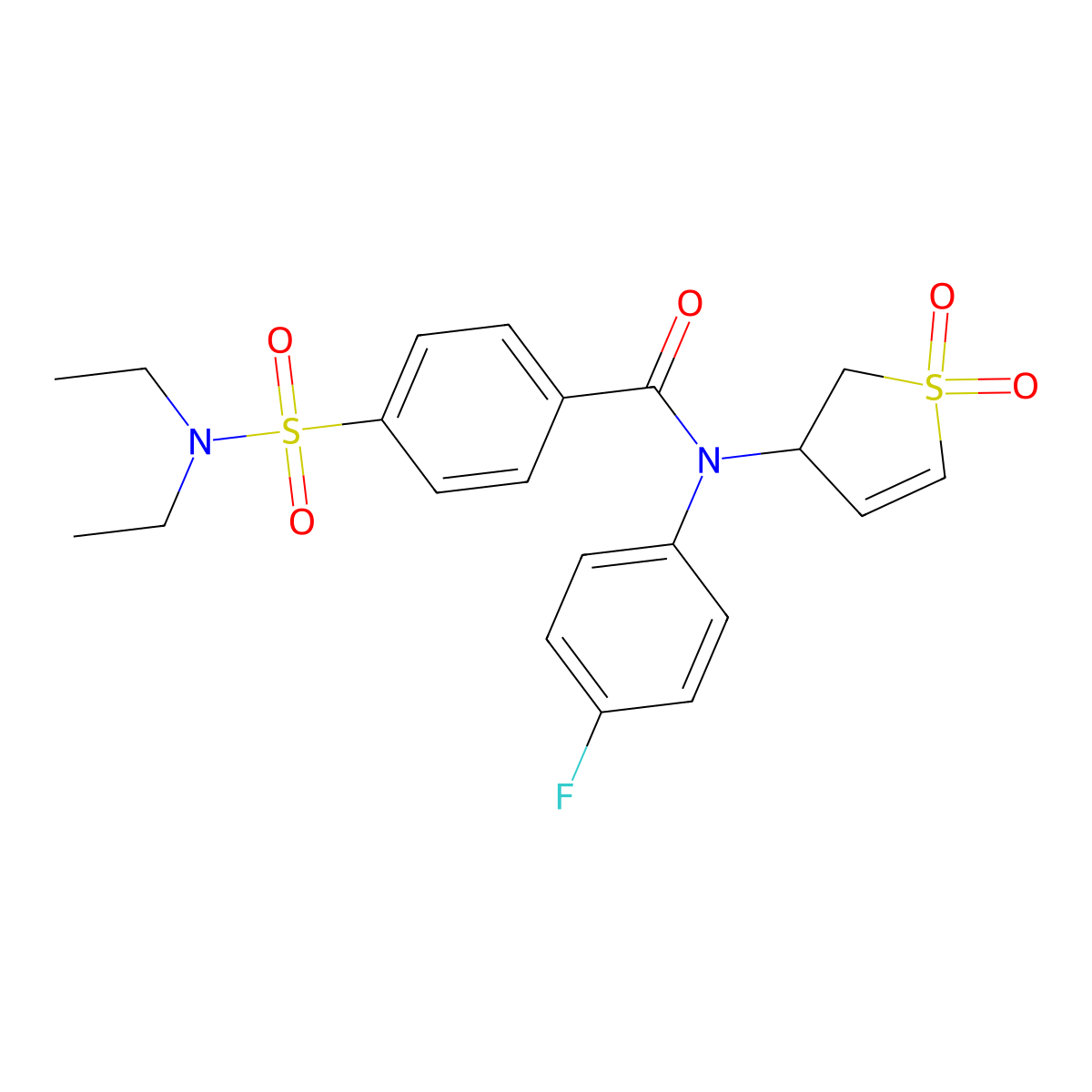 4-(N,N-diethylsulfamoyl)-N-(1,1-dioxido-2,3-dihydrothiophen-3-yl)-N-(4-fluorophenyl)benzamide molecular structure, CAS 863022-61-1