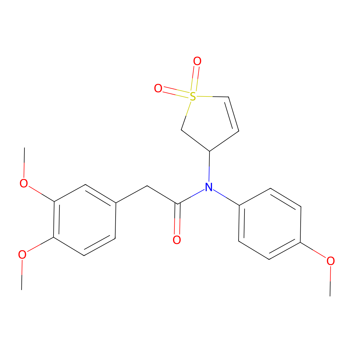 2-(3,4-dimethoxyphenyl)-N-(1,1-dioxido-2,3-dihydrothiophen-3-yl)-N-(4-methoxyphenyl)acetamide molecular structure, CAS 863022-69-9