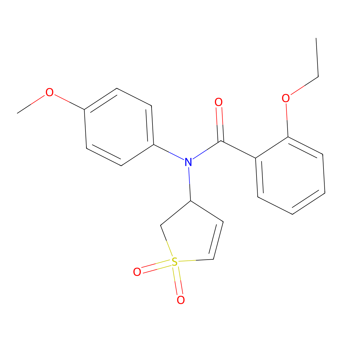 N-(1,1-dioxido-2,3-dihydrothiophen-3-yl)-2-ethoxy-N-(4-methoxyphenyl)benzamide molecular structure, CAS 863022-78-0