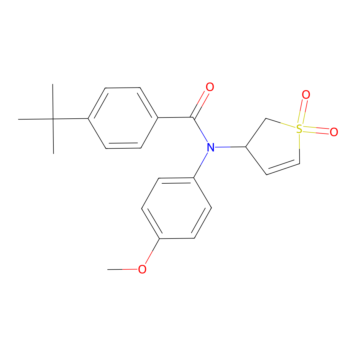 4-(tert-butyl)-N-(1,1-dioxido-2,3-dihydrothiophen-3-yl)-N-(4-methoxyphenyl)benzamide molecular structure, CAS 863022-99-5