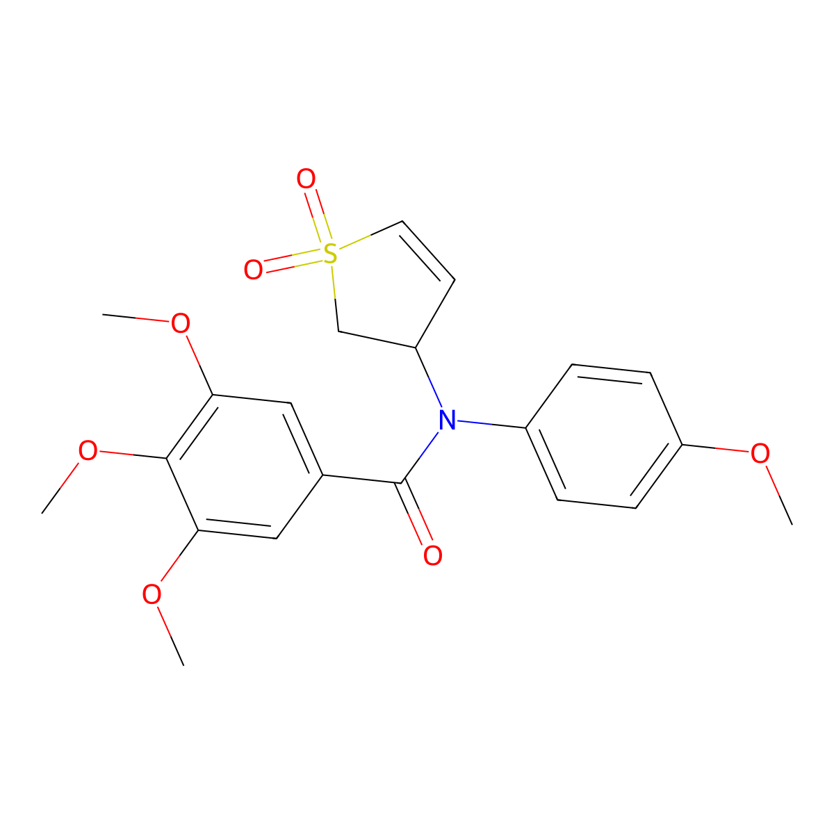 N-(1,1-dioxido-2,3-dihydrothiophen-3-yl)-3,4,5-trimethoxy-N-(4-methoxyphenyl)benzamide molecular structure, CAS 863023-05-6