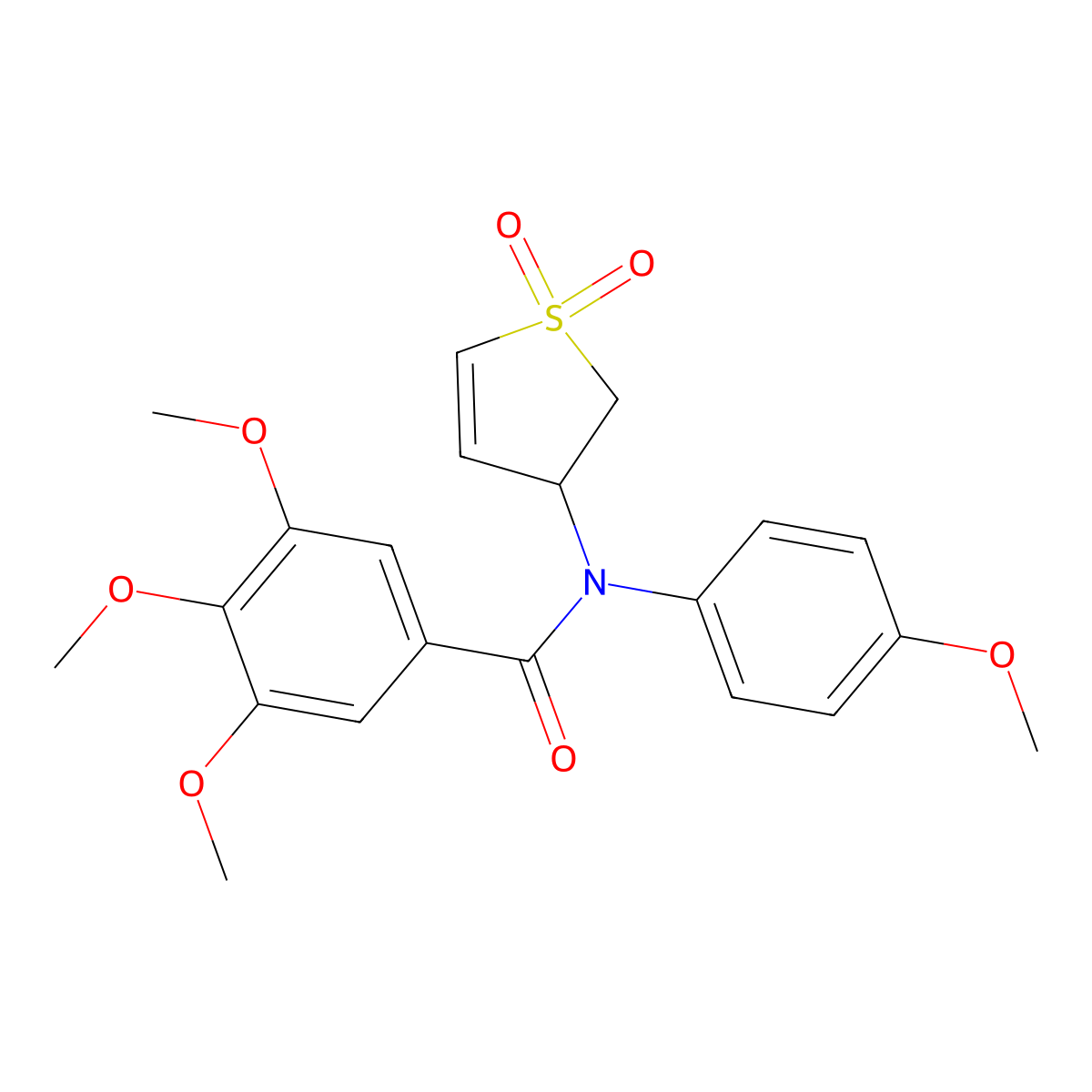 N-(1,1-dioxido-2,3-dihydrothiophen-3-yl)-3,4,5-trimethoxy-N-(4-methoxyphenyl)benzamide molecular structure, CAS 863023-05-6