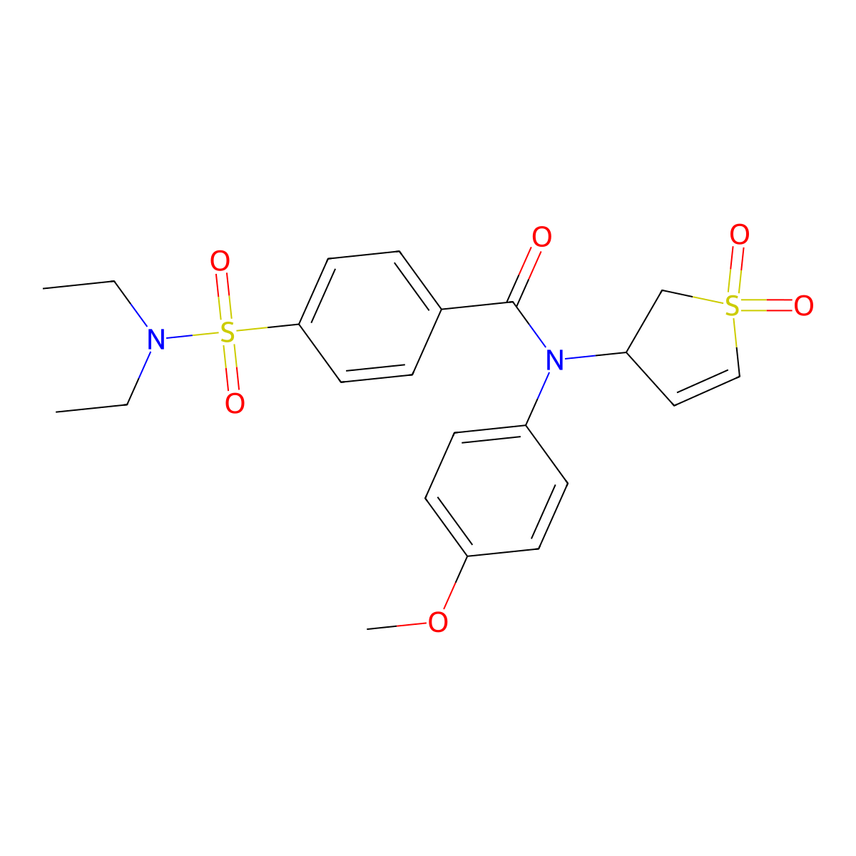 4-(N,N-diethylsulfamoyl)-N-(1,1-dioxido-2,3-dihydrothiophen-3-yl)-N-(4-methoxyphenyl)benzamide molecular structure, CAS 863023-07-8