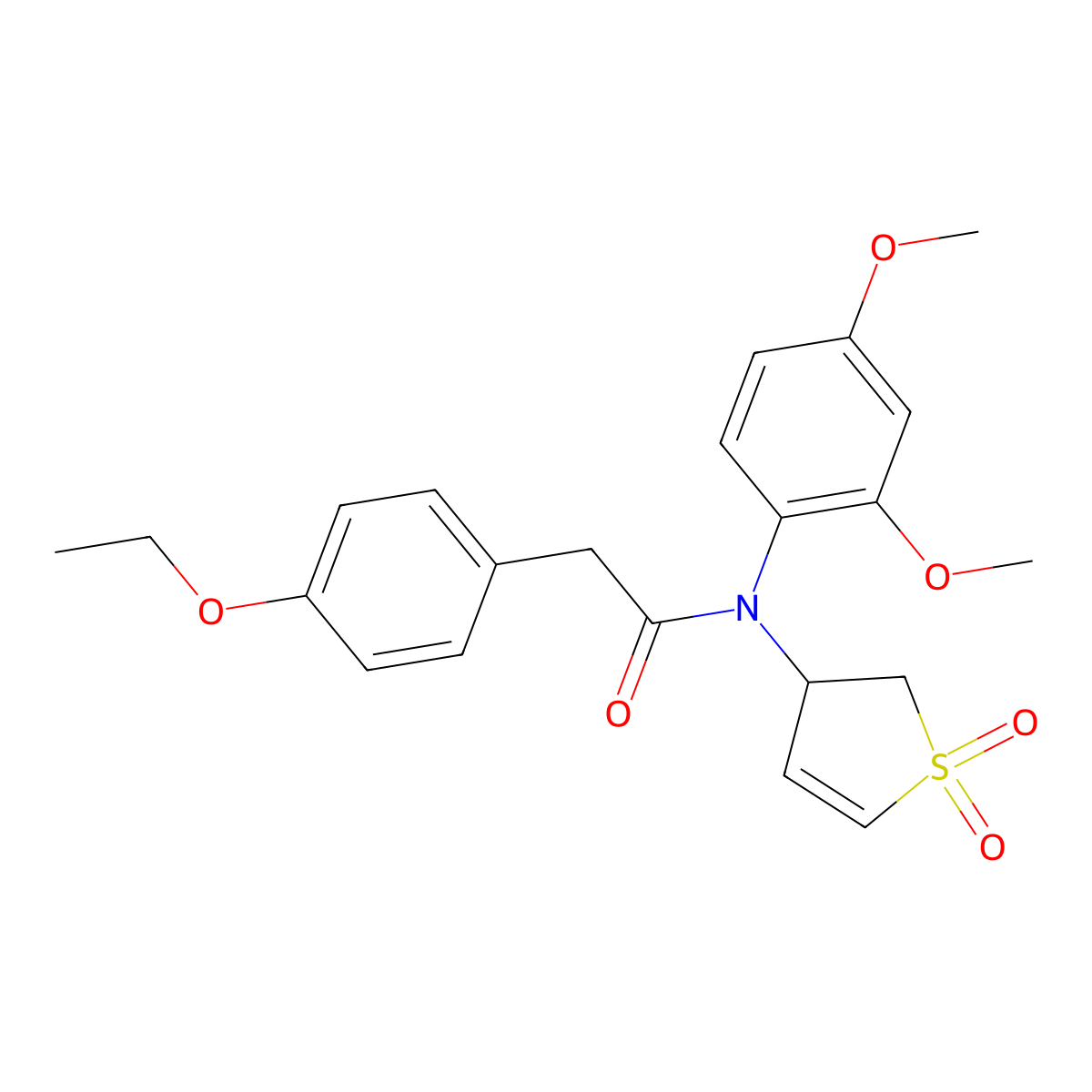 N-(2,4-dimethoxyphenyl)-N-(1,1-dioxido-2,3-dihydrothiophen-3-yl)-2-(4-ethoxyphenyl)acetamide molecular structure, CAS 863023-17-0