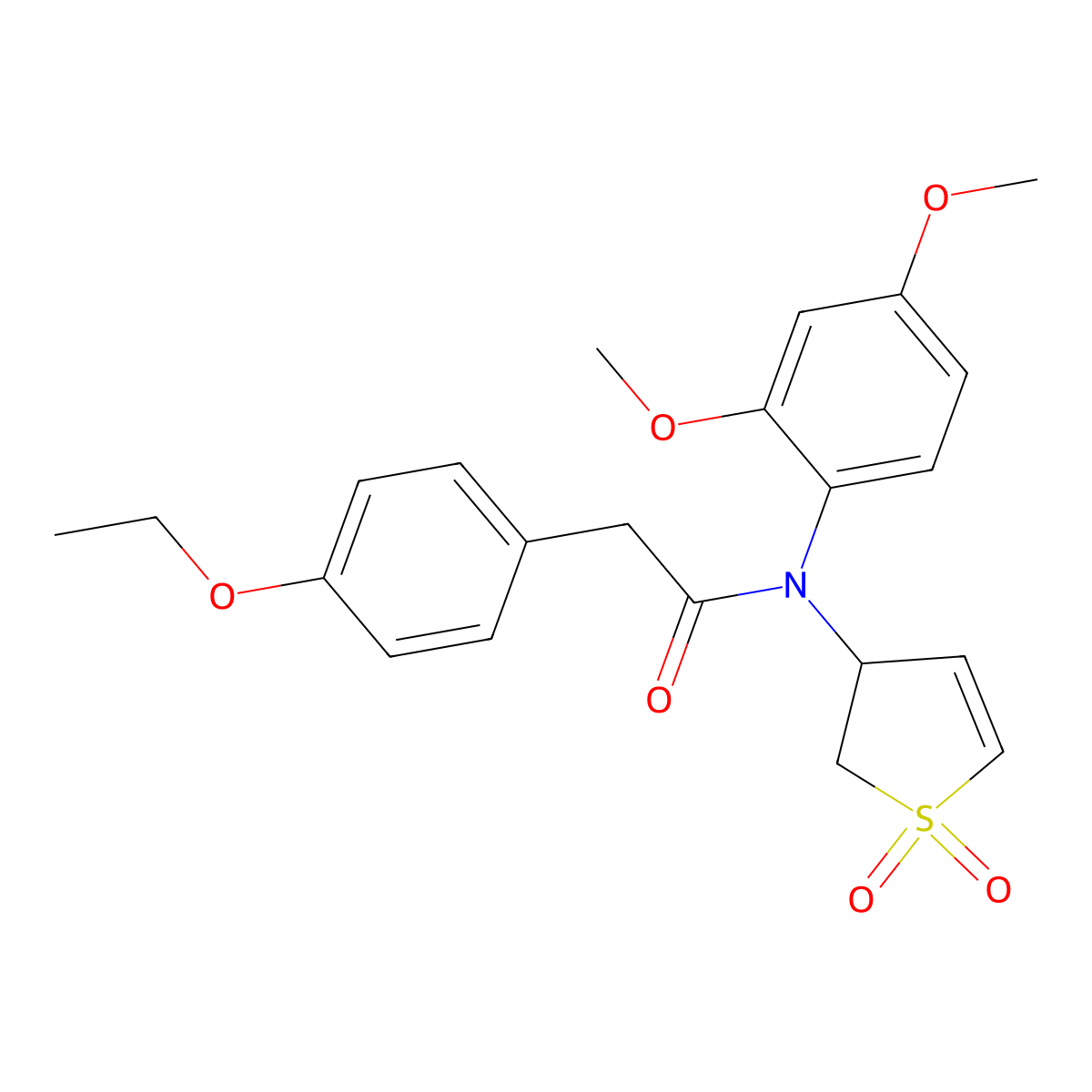 N-(2,4-dimethoxyphenyl)-N-(1,1-dioxido-2,3-dihydrothiophen-3-yl)-2-(4-ethoxyphenyl)acetamide molecular structure, CAS 863023-17-0