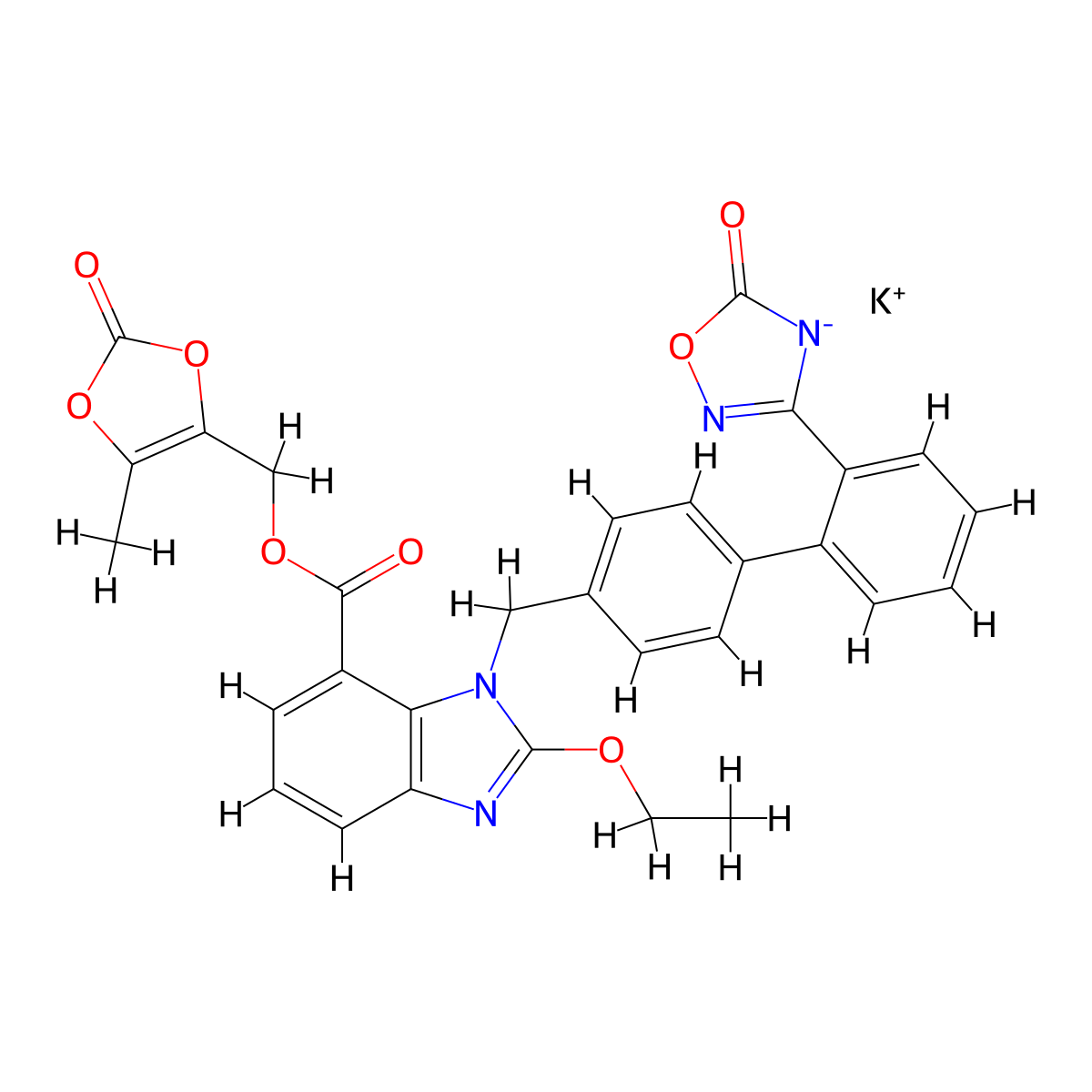 Azilsartan Kamedoxomil molecular structure, CAS 863031-24-7
