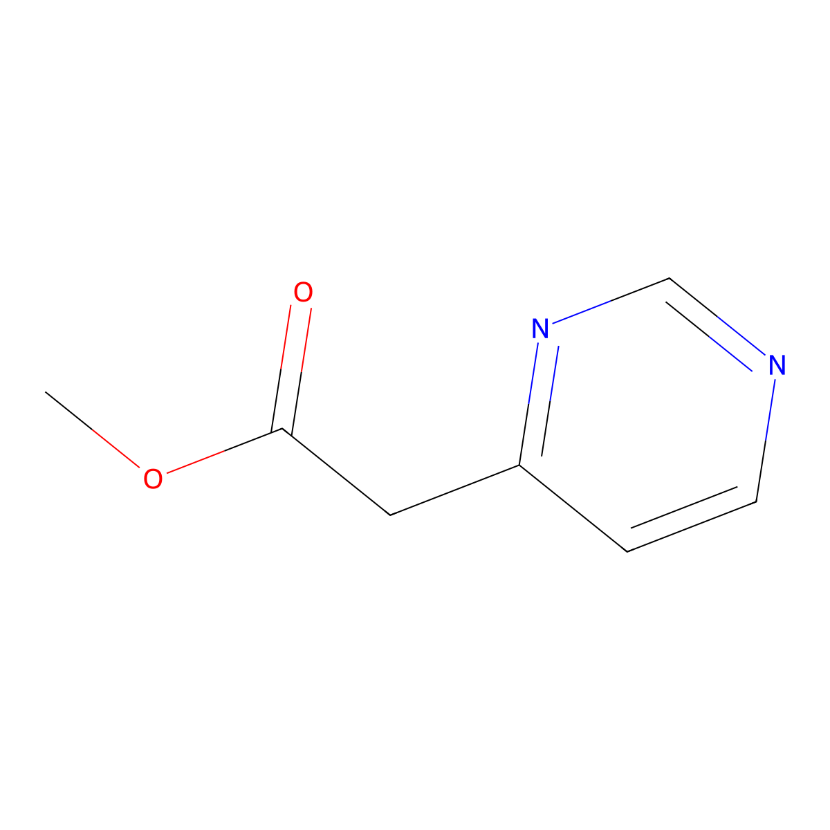 Methyl 2-(pyrimidin-4-YL)acetate molecular structure, CAS 863032-29-5