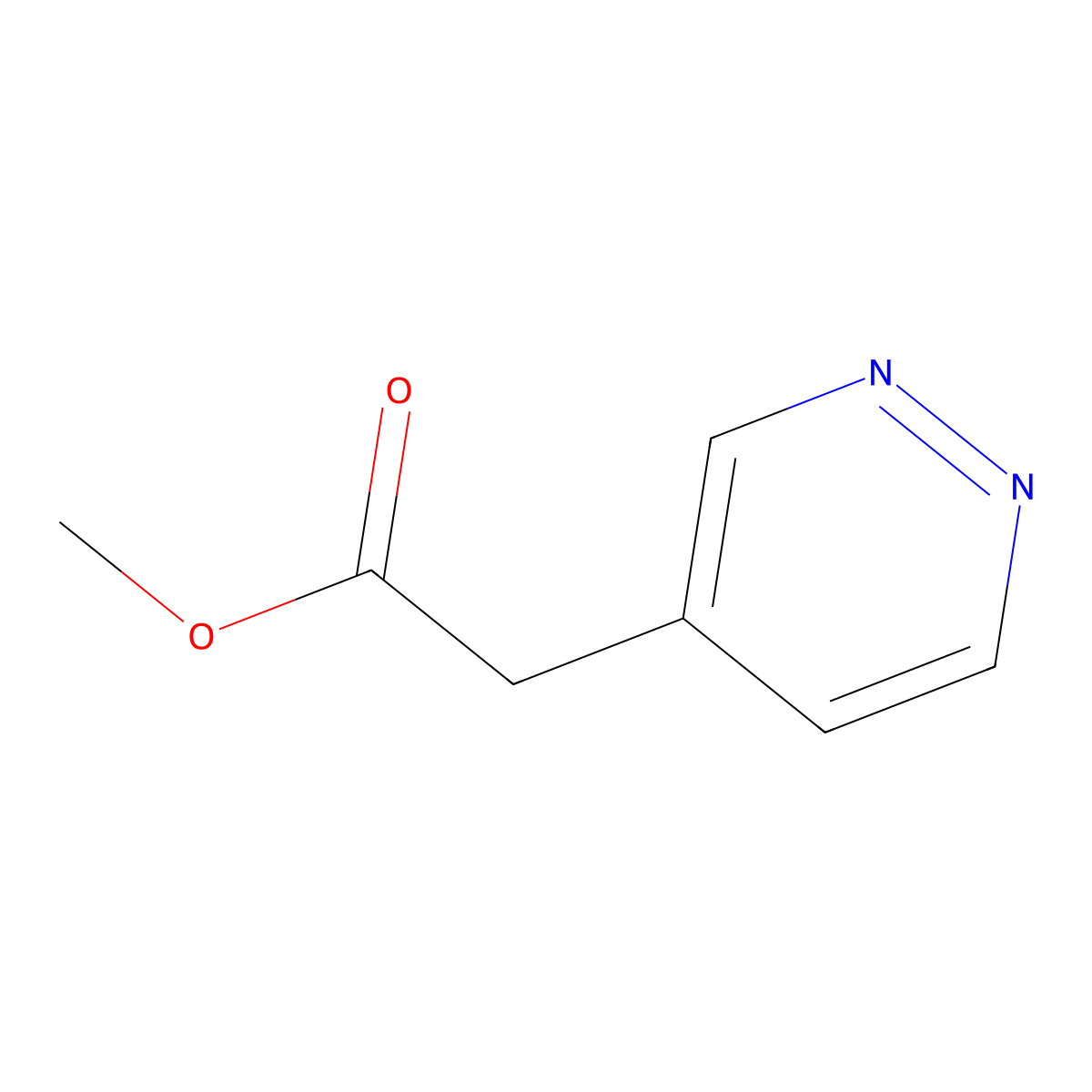 Methyl 4-pyridazineacetate molecular structure, CAS 863032-31-9