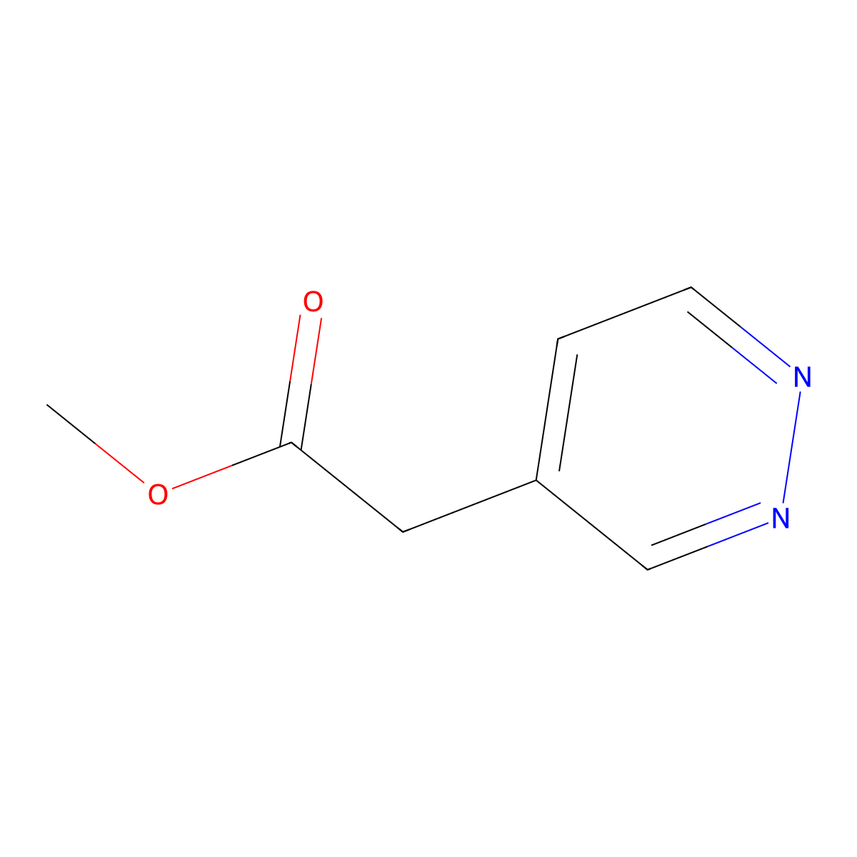 Methyl 4-pyridazineacetate molecular structure, CAS 863032-31-9