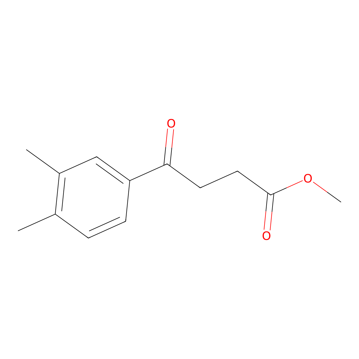 Methyl 4-(3,4-dimethylphenyl)-4-oxobutanoate molecular structure, CAS 86306-27-6