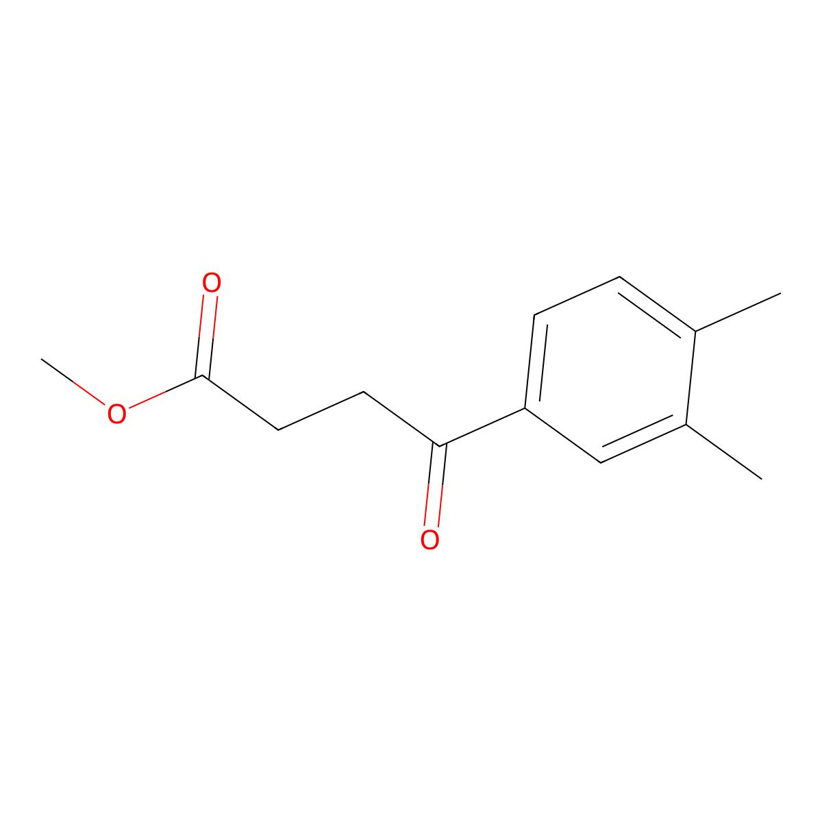 Methyl 4-(3,4-dimethylphenyl)-4-oxobutanoate molecular structure, CAS 86306-27-6